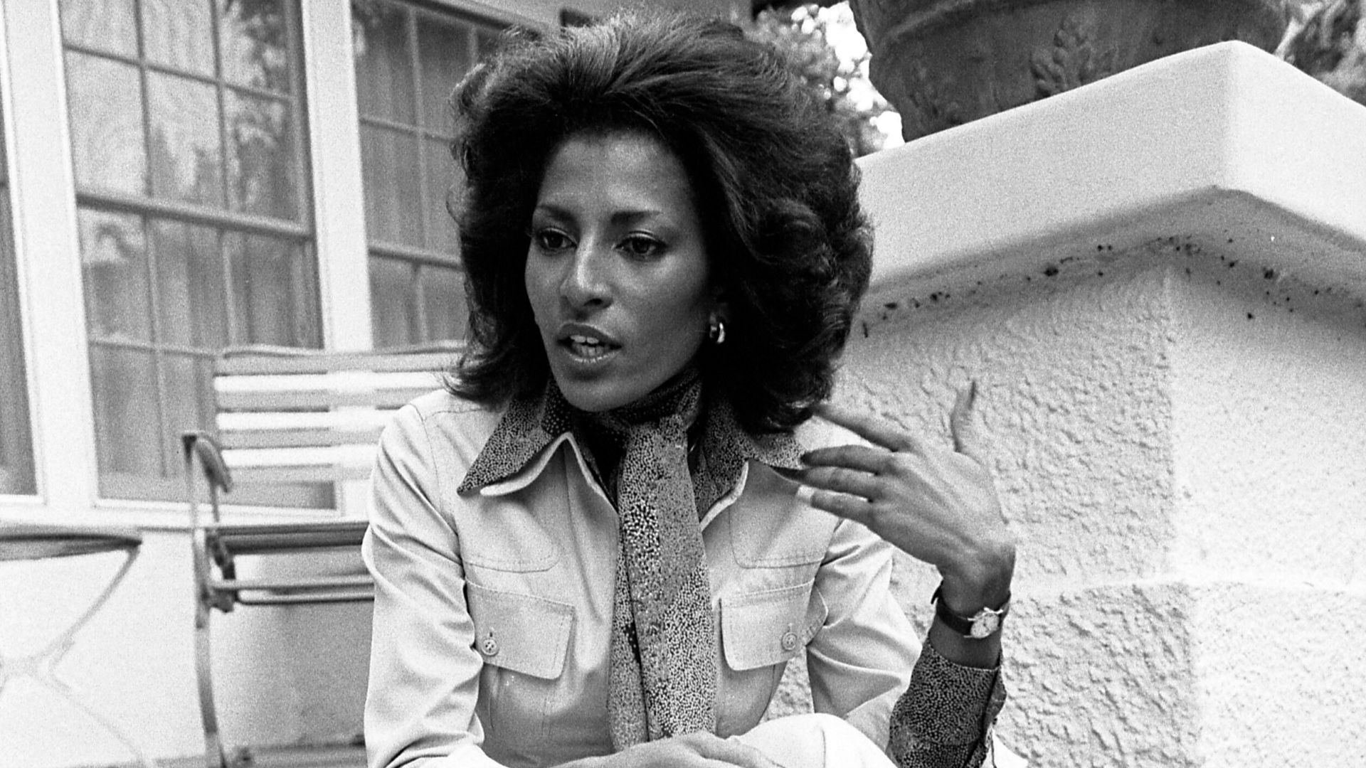 Actress Pam Grier during an interview in Los Angeles