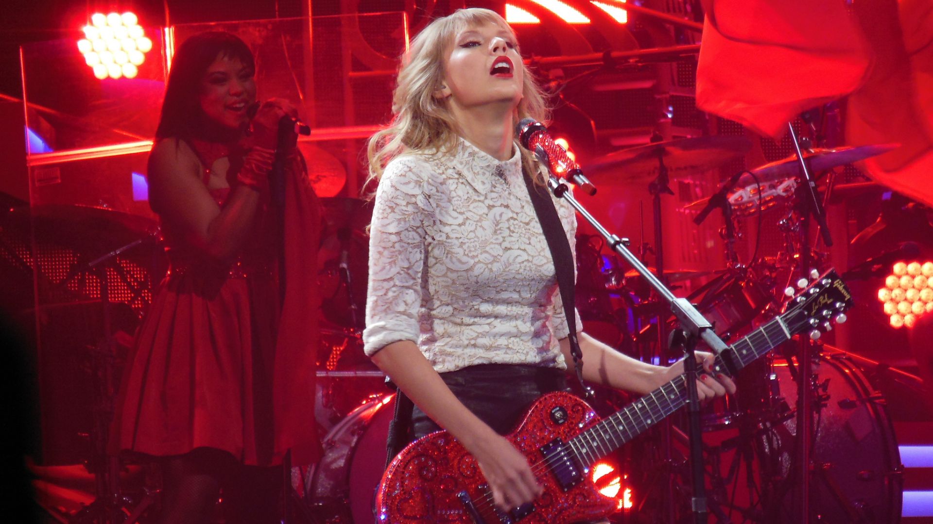 Taylor Swift during the Red Tour, March 2013