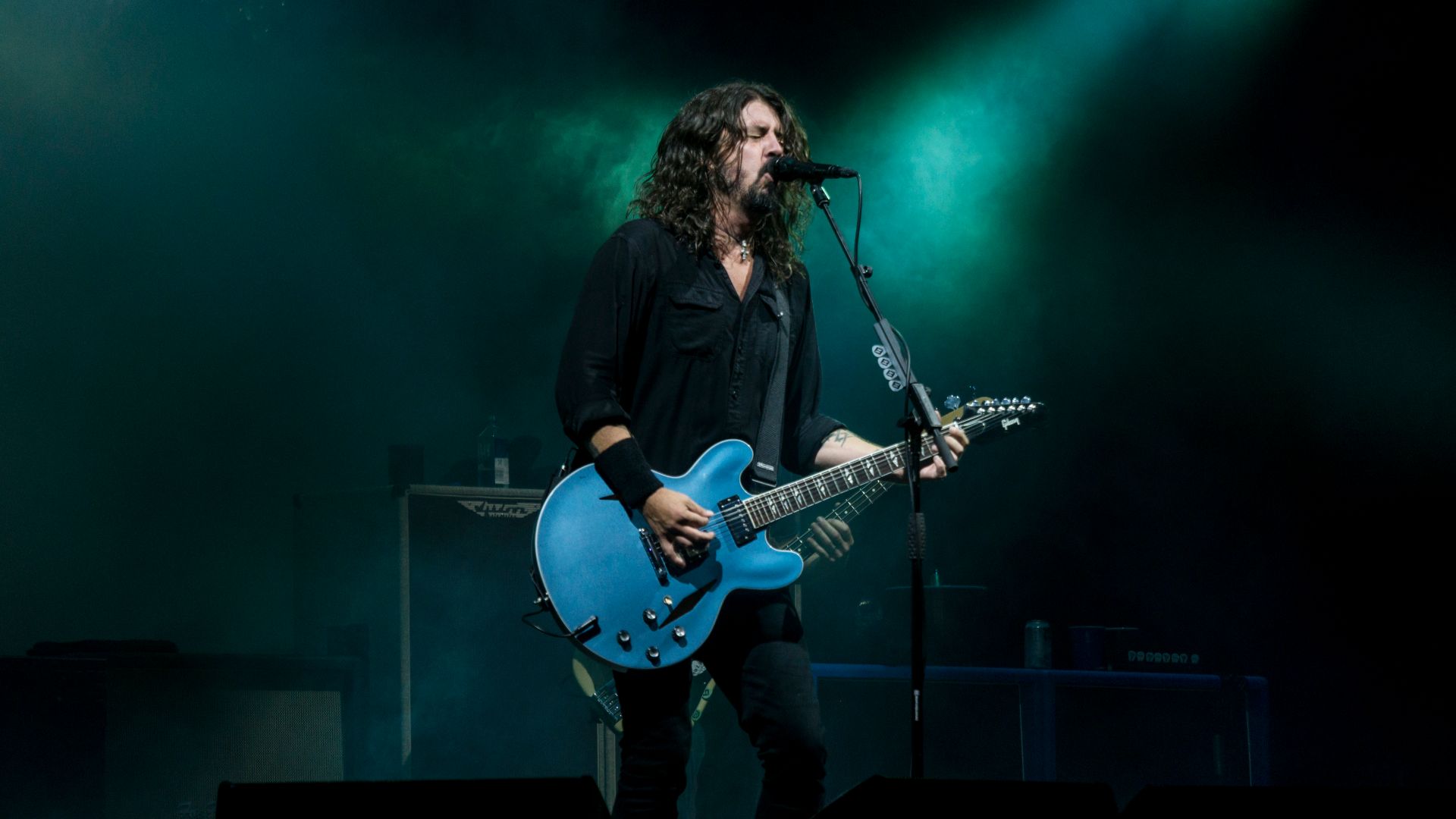 Performance of American rock band Foo Fighters at Lollapalooza Berlin 2017.
