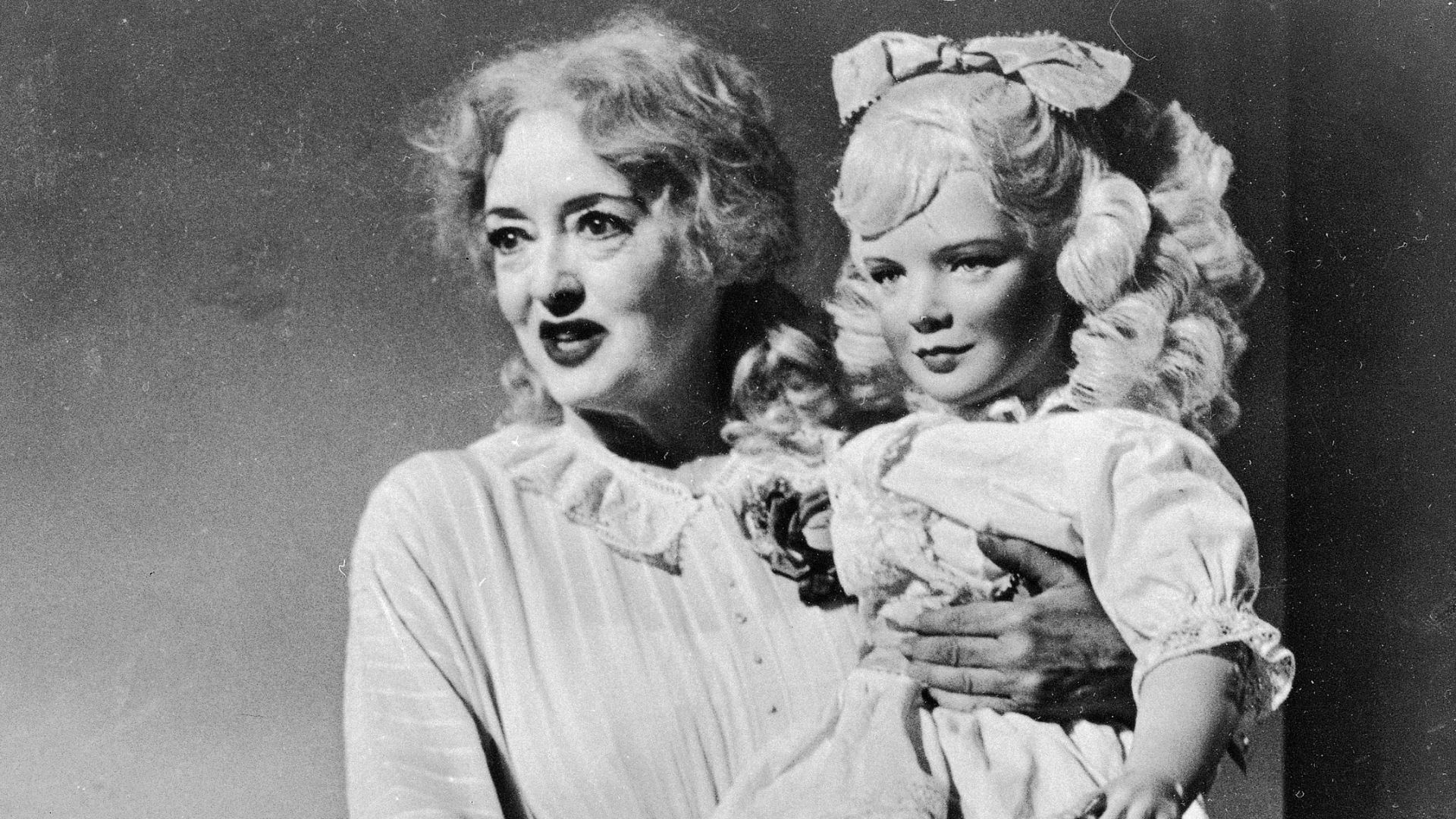Bette Davis in a film still of What Ever Happened to Baby Jane?.