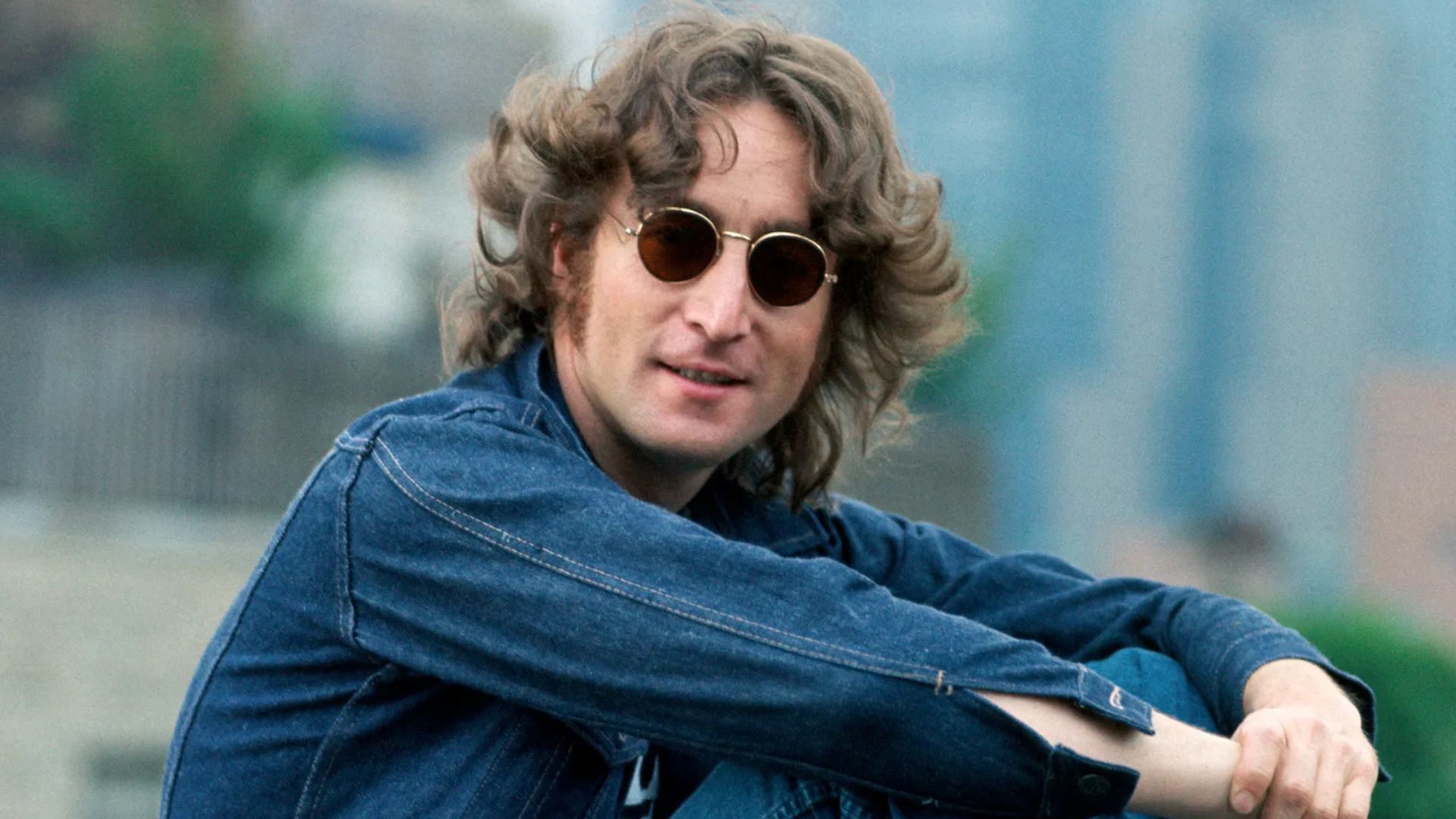 Press photo of John Lennon dated to 1974. It was a part of a press kit themed