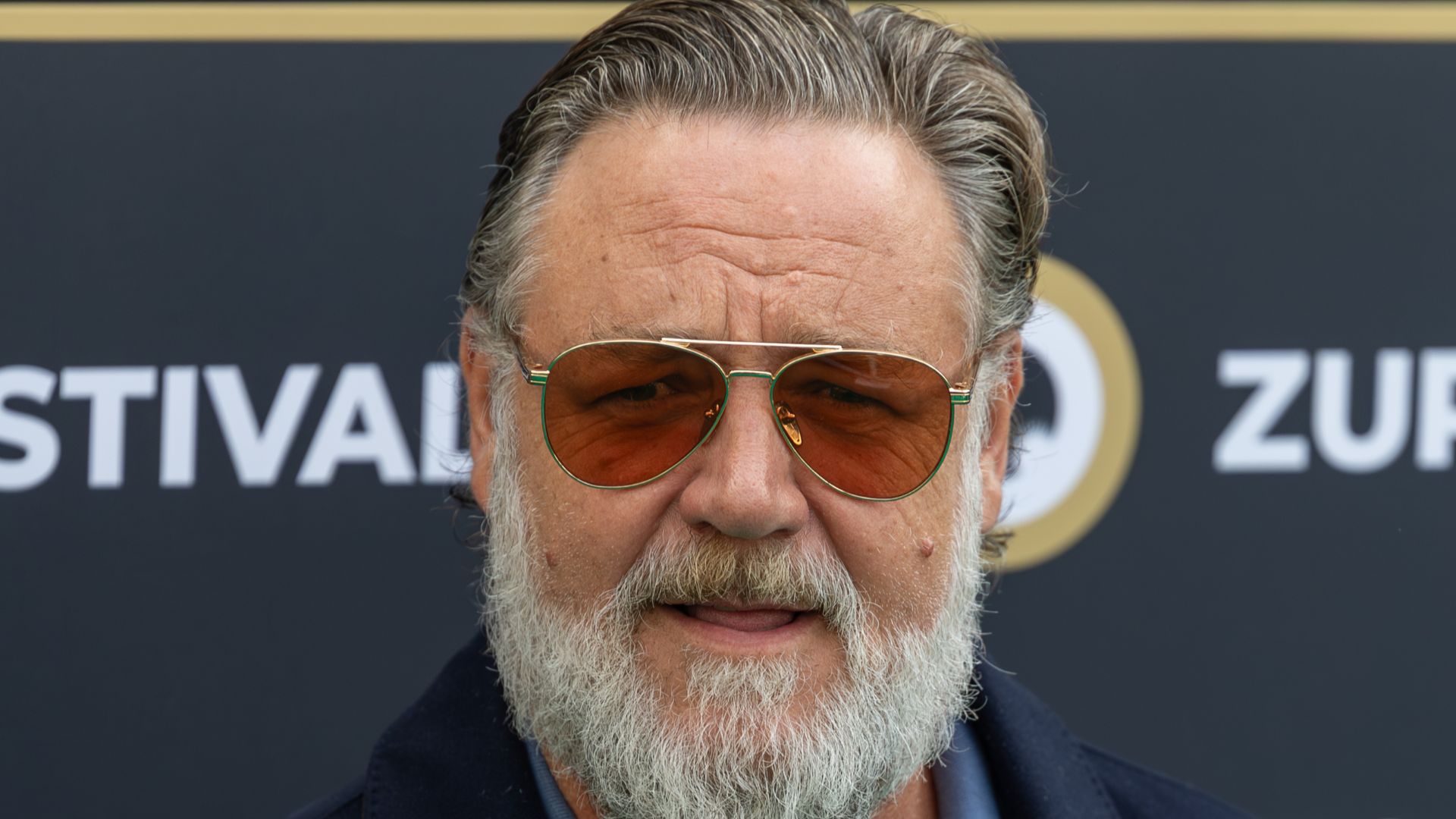 Russell Crowe on the Green Carpet at the 2025 Zurich Film Festival.