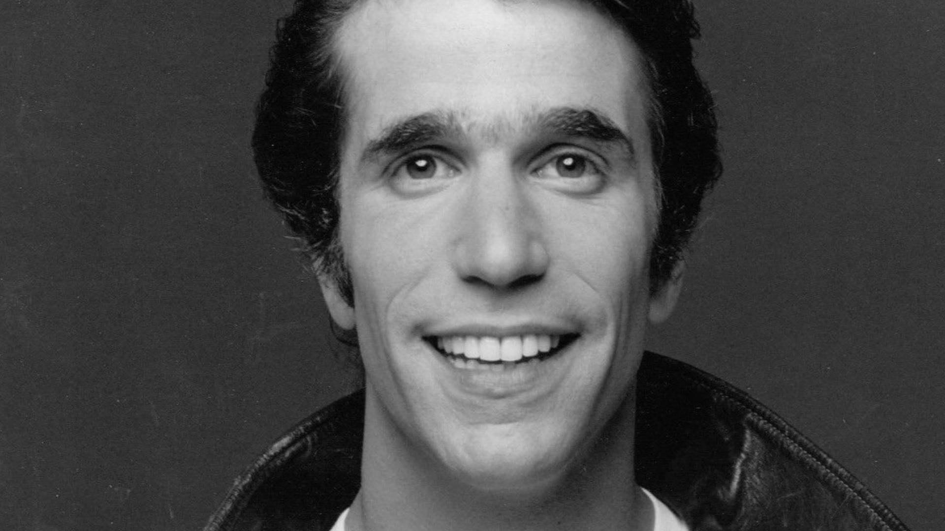 Photo of Henry Winkler as Fonzie.