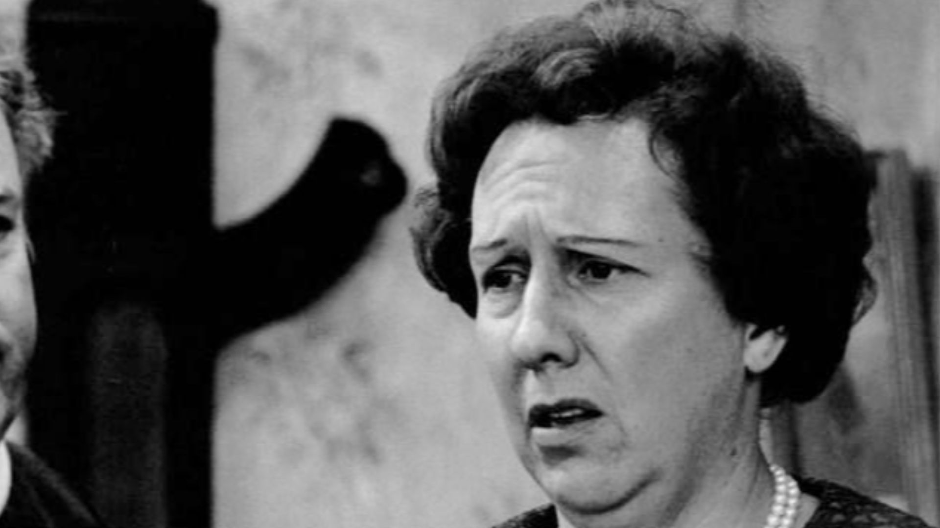 Photo of Carroll O'Connor and Jean Stapleton as Archie and Edith Bunker from the television program All In the Family.