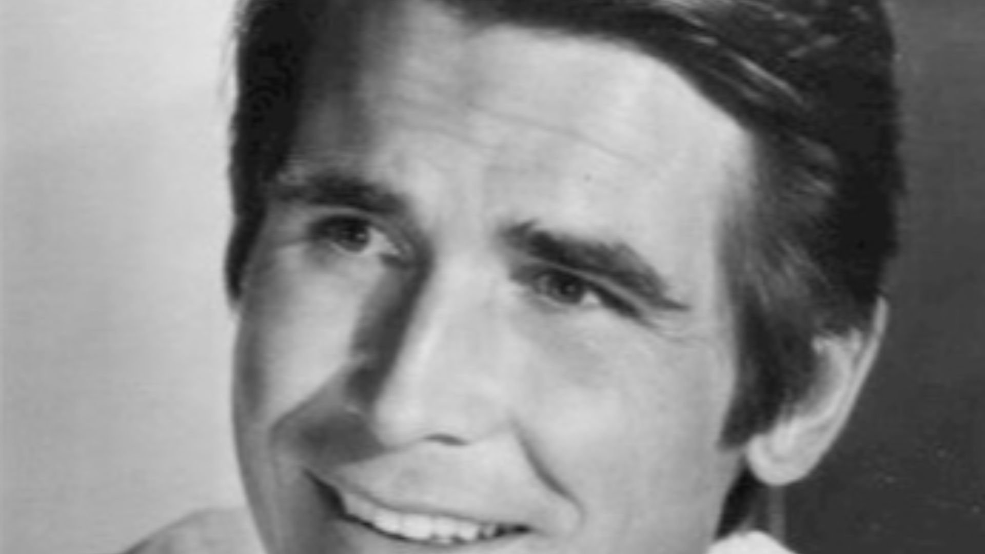 Cast photo from Marcus Welby, M.D. At left Robert Young (Marcus Welby)-right top, James Brolin (Steve Kiley), bottom right-Elena Verdugo (Consuelo).