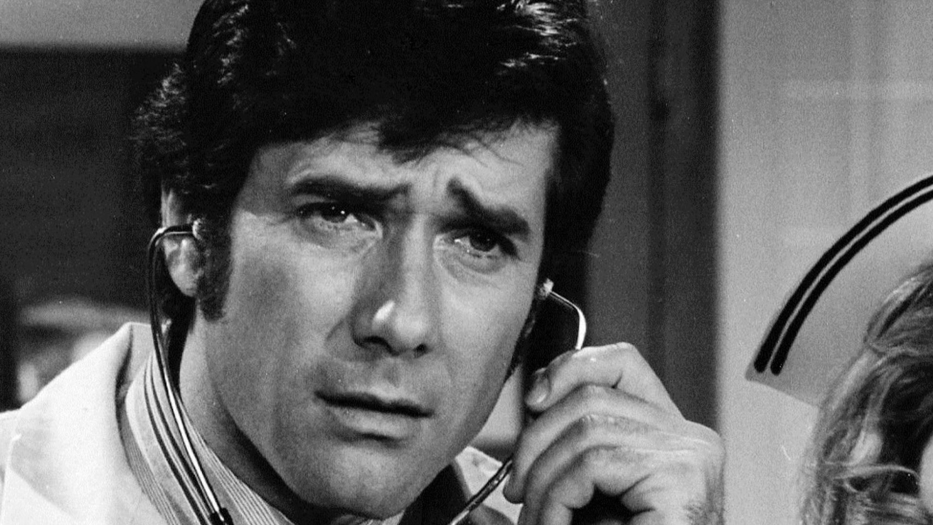 Photo of Robert Fuller as Dr. Kelly Brackett and Julie London as Nurse Dixie McCall from the television series Emergency!.