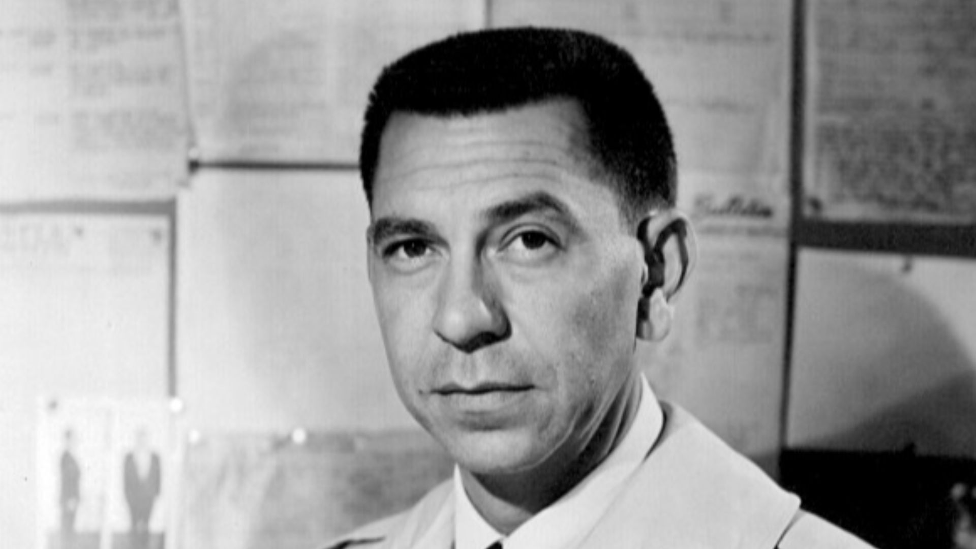 Photo of Jack Webb as Sergeant Joe Friday from the television series Dragnet.