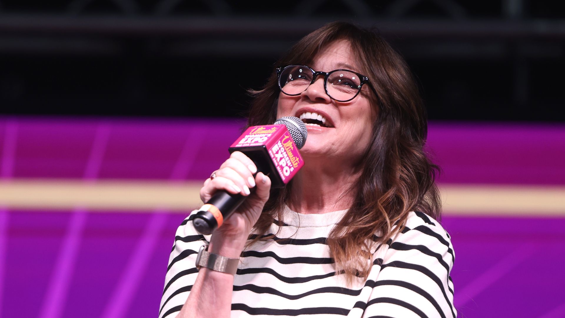 Valerie Bertinelli speaking with an attendee at the 2026 Arizona Ultimate Women's Expo at the Phoenix Convention Center in Phoenix, Arizona.

Please attribute to Gage Skidmore if used elsewhere.