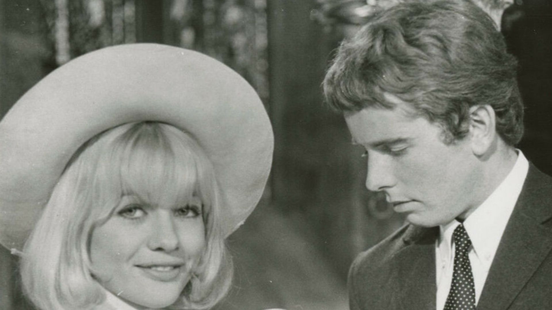Prudence and the Pill publicity still featuring Judy Geeson and Lord David Dundas.