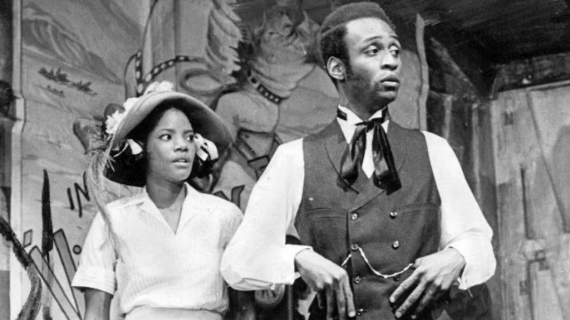 Melba Moore and Cleavon Little from the Broadway musical Purlie.