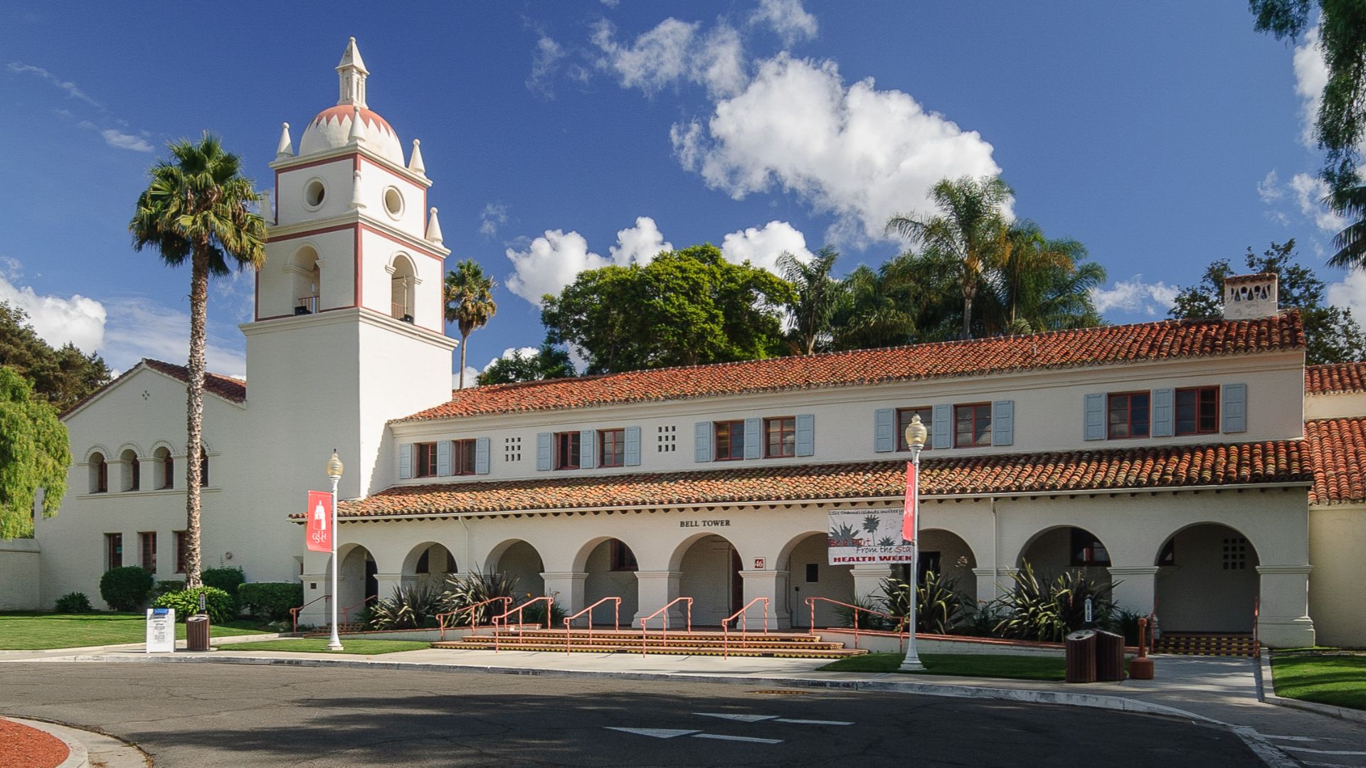 The Bell Tower Building of California State University Channel Islands in Camarillo, California. Formerly Camarillo State Hospital. Photo 2007.