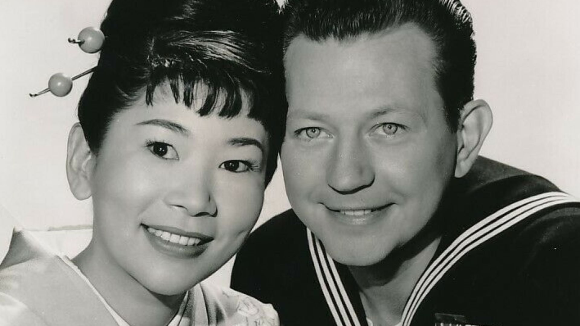 Press photo of Donald O'Connor and Miyoshi Umeki for the 1961 film Cry for Happy