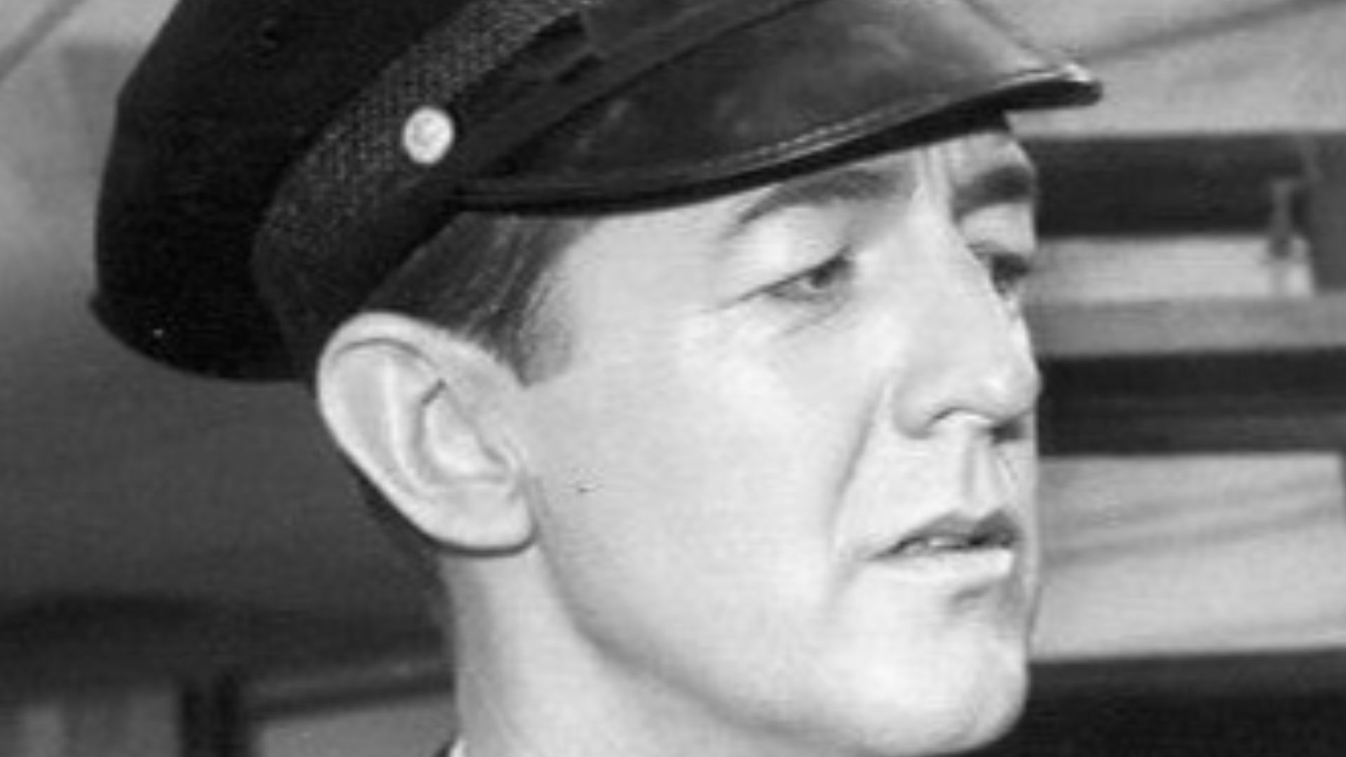 Photo of Orson Bean as Mr. Bevis and William Schallert as the policeman from the Twilight Zone episode