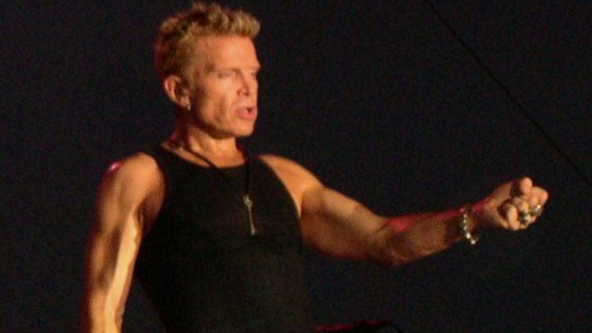 Billy Idol performing in Solana Beach, California, US.