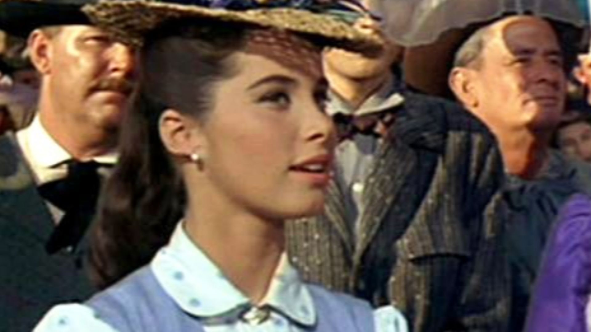 Stefanie Powers and Maureen O'Hara in McLintock! (cropped screenshot)