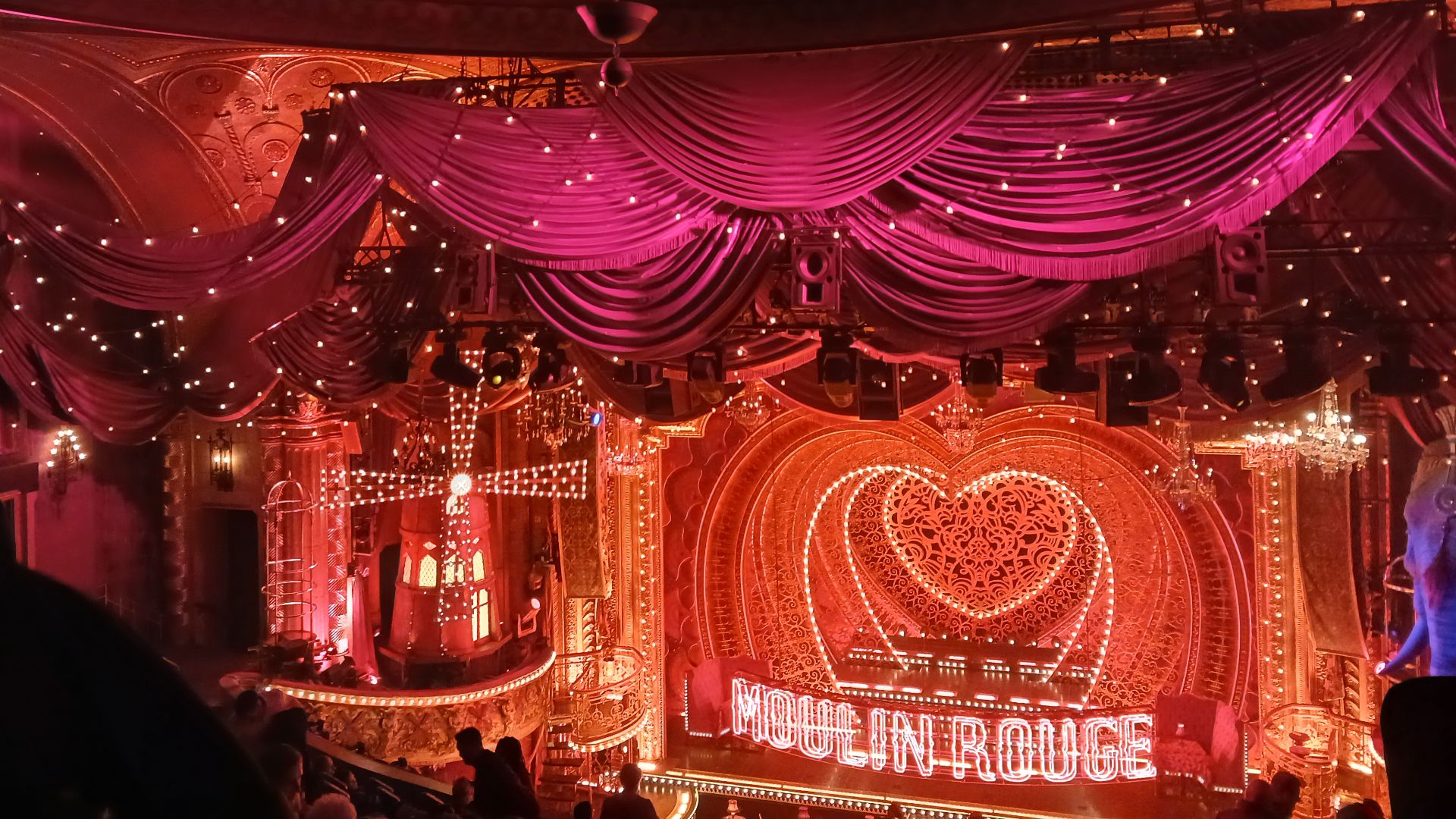 Interior of the Al Hirschfeld Theatre in Manhattan, New York, seen in November 2025.