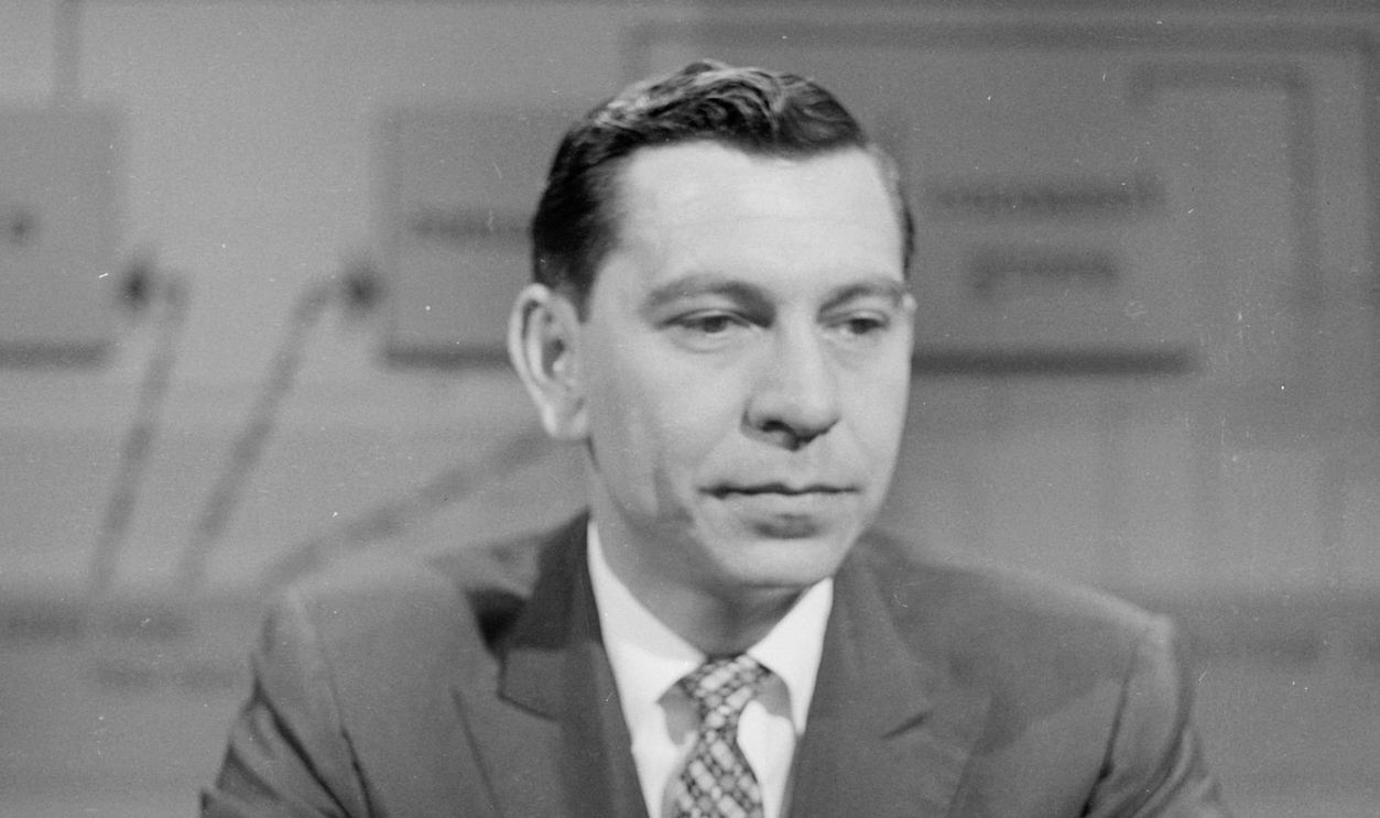 LOS ANGELES,CA - FEBRUARY 12,1955: Actor Jack Webb during the NBC Oscar Nominations in Los Angeles,CA. 