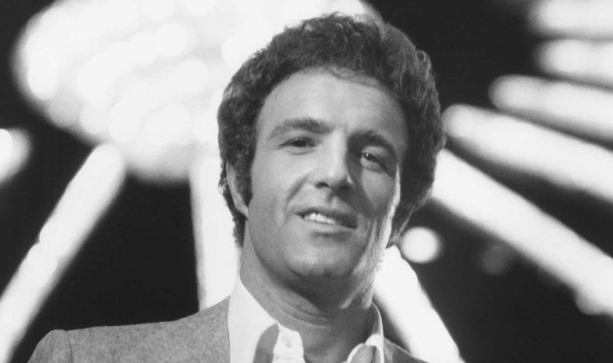 James Caan with Las Vegas lights in background in scene from 'The Gambler' 1974.