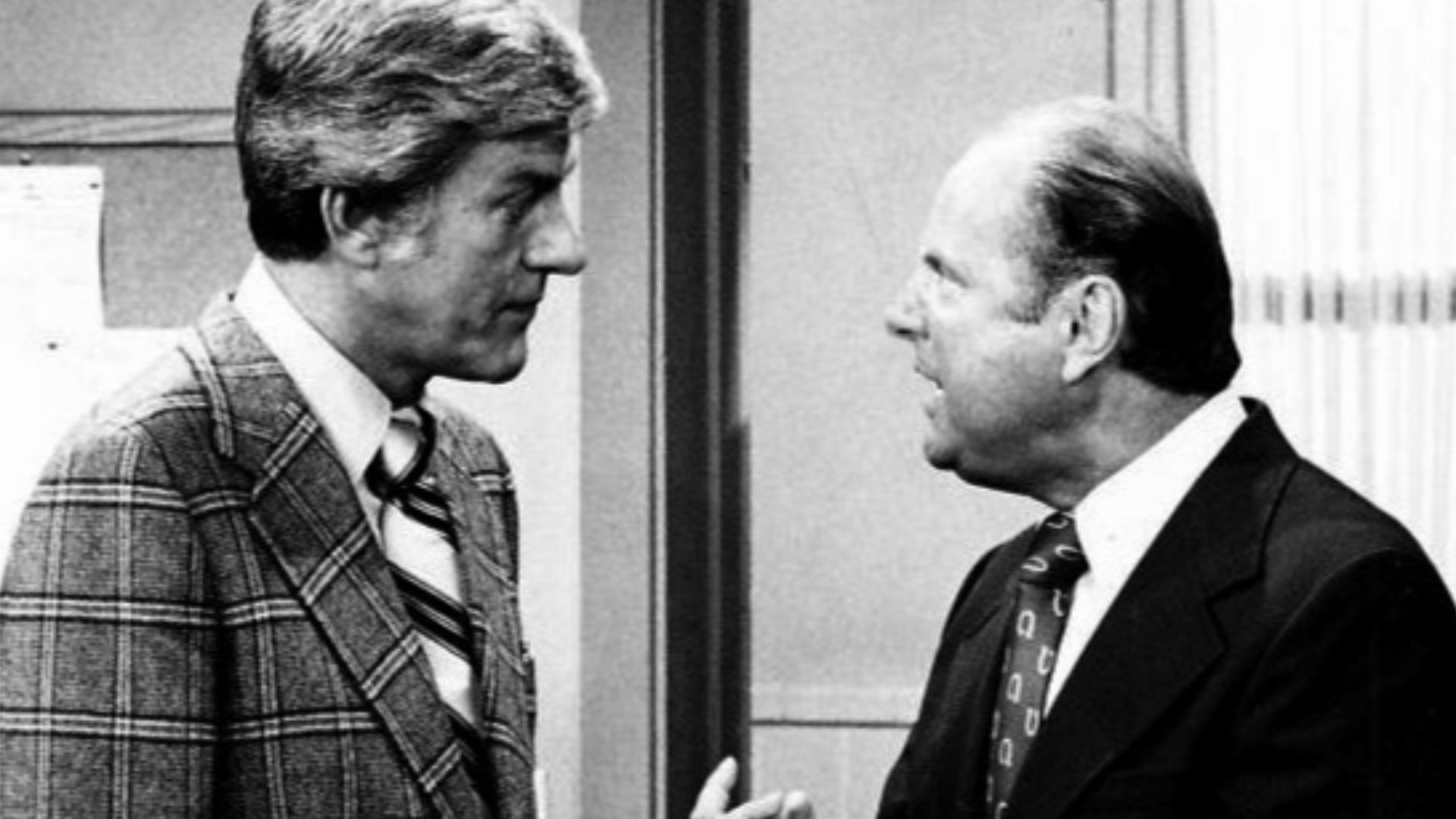 Publicity photo of Dick Van Dyke and Dick Van Patten from the televisio program The New Dick Van Dyke Show.