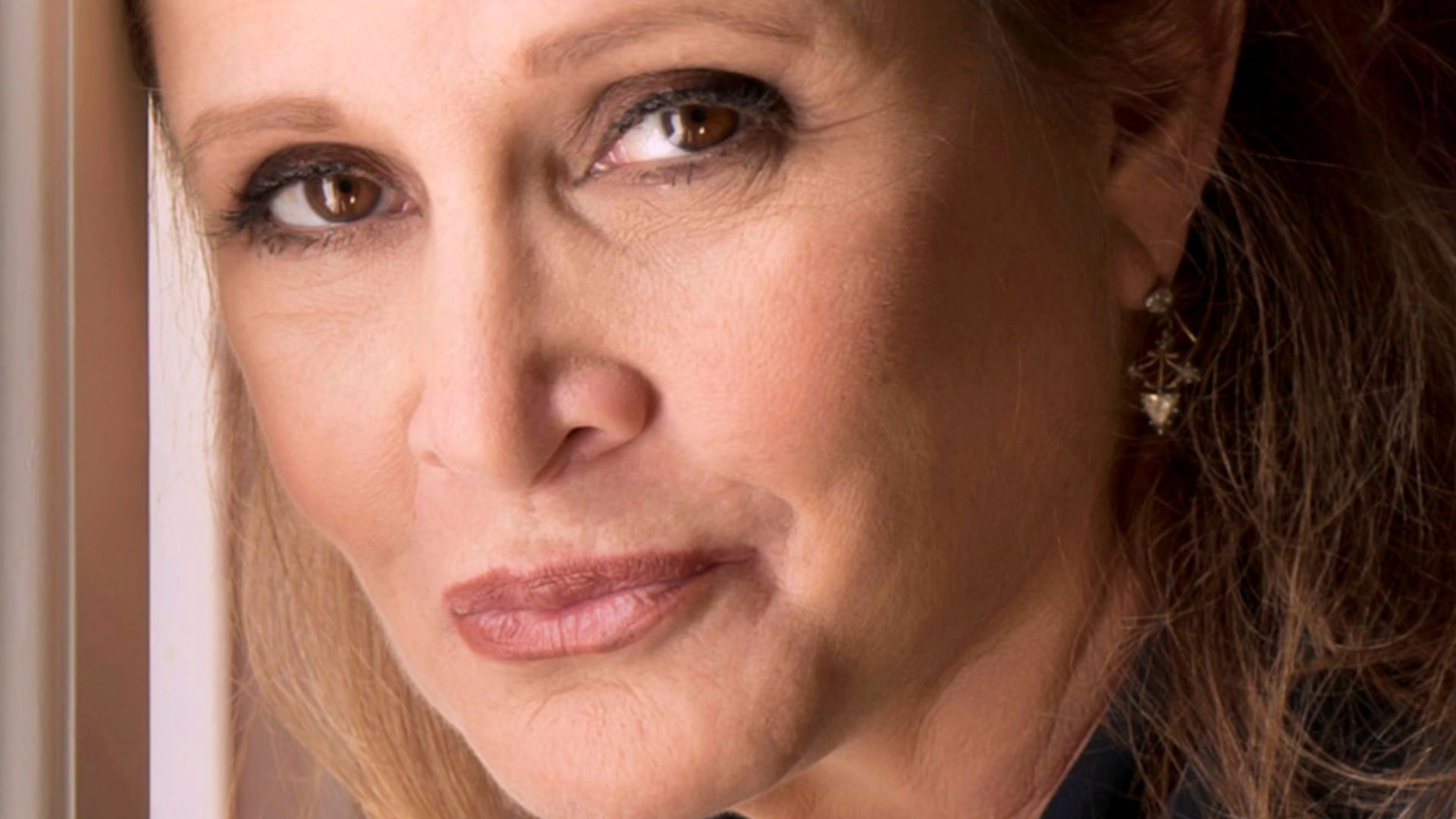 Crop of File:Actress Carrie Fisher © Riccardo Ghilardi photographer.jpg - Fisher at the Venice International Film Festival 2013