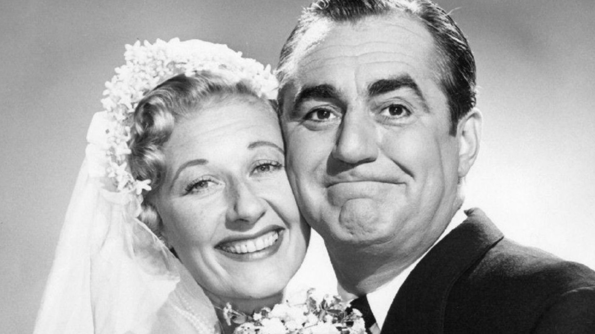 Photo of Jim Backus and Joan Davis as Joan and Bradley Stevens from the premiere of I Married Joan.