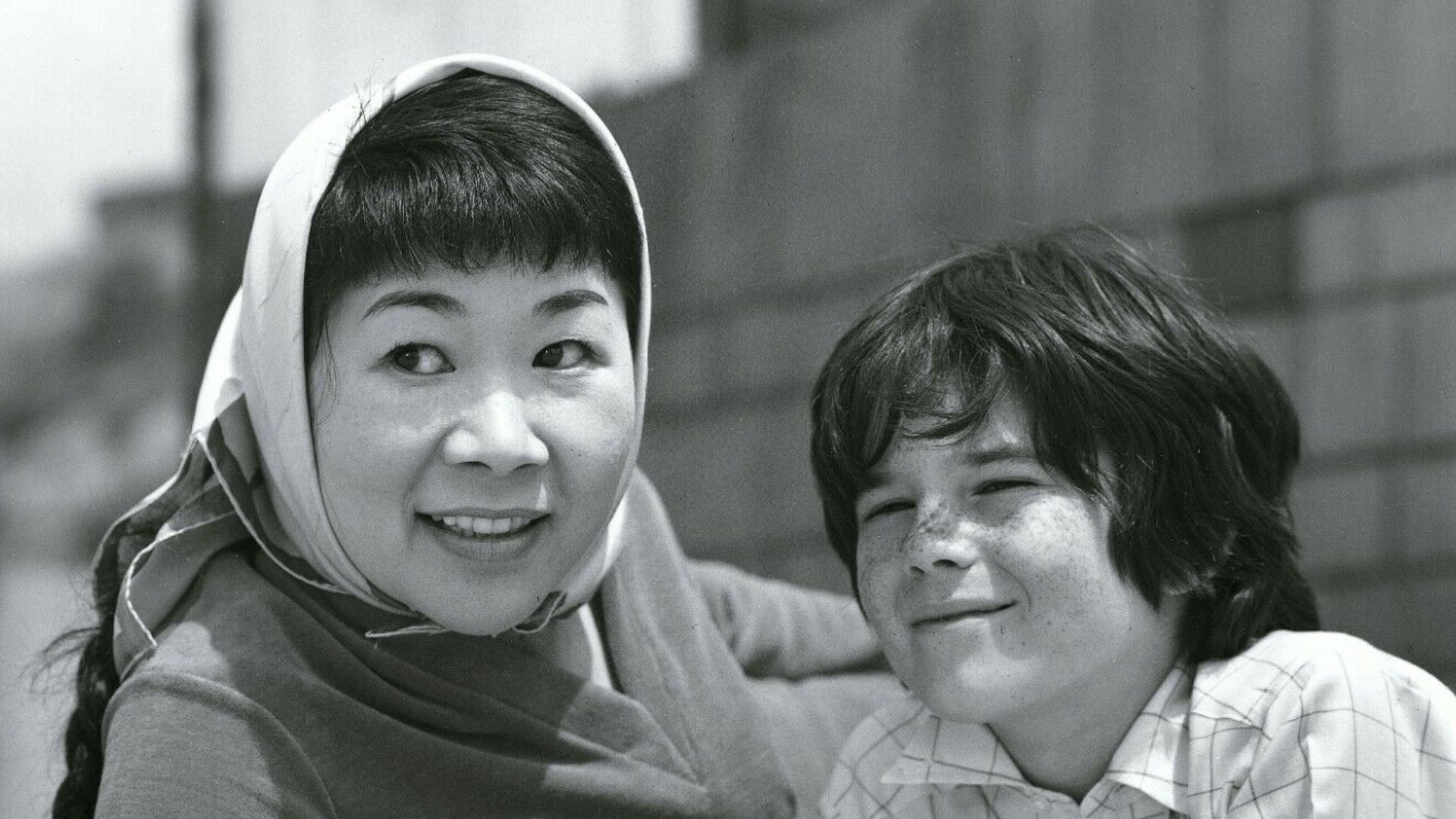 Press photo of Brandon Cruz and Miyoshi Umeki for the 1969–1972 television series The Courtship of Eddie's Father