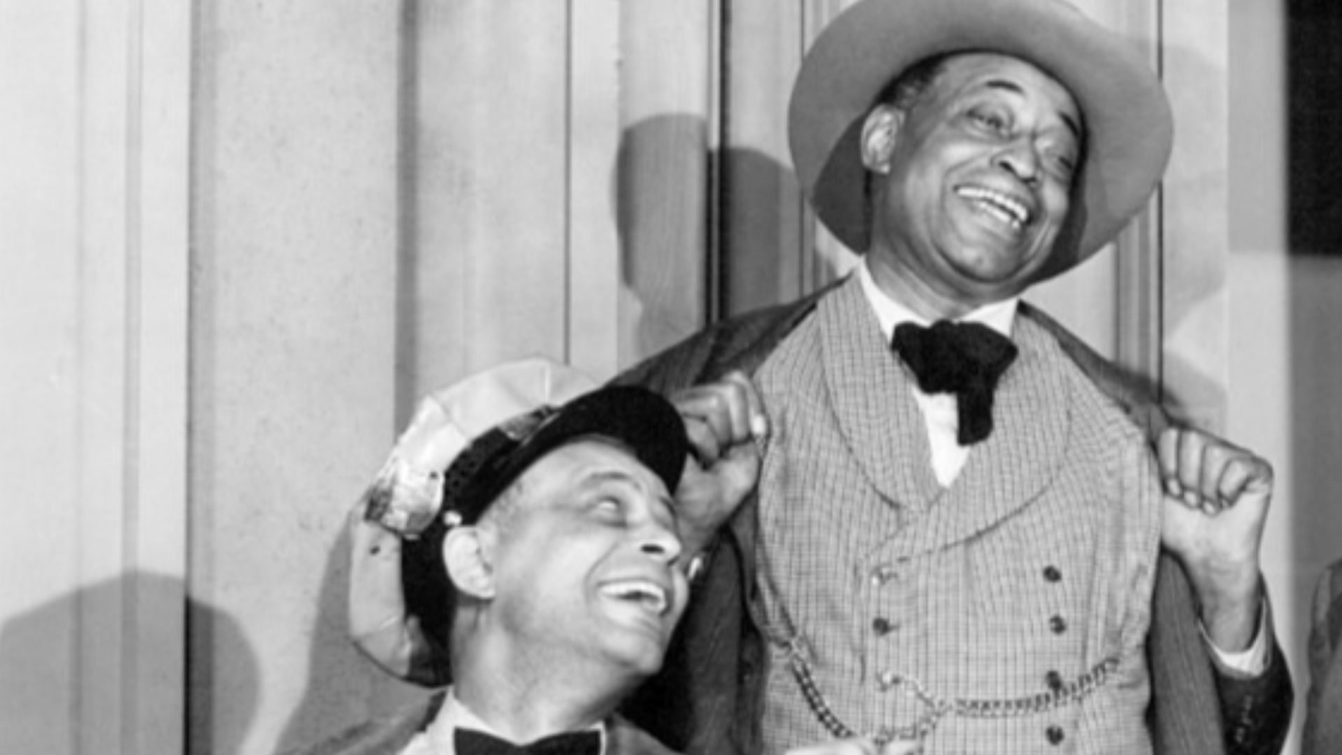 Photo of Alvin Childress, Tim Moore and Spencer Williams as Amos, Kingfish, and Andy from the television program Amos 'n' Andy.