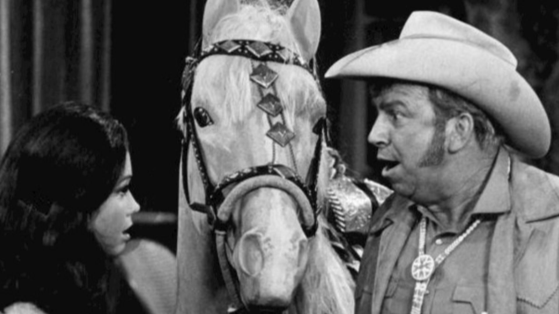 Photo of Mary Tyler Moore as Mary Richards and Slim Pickens as
