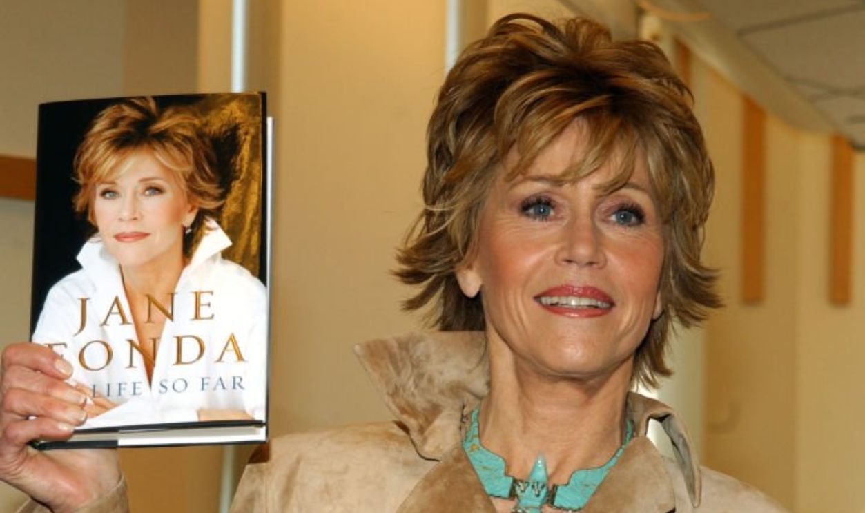 Jane Fonda during Jane Fonda Signs Her Book
