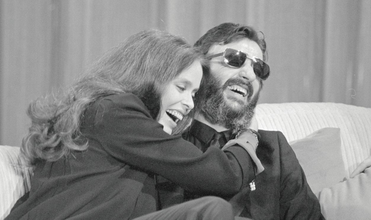 Ringo Starr's new girlfriend, actress Barbara Bach, snuggles up to Ringo as they appeared on The John Davidson Show that was taped at CBS 6/16. Ringo met Barbara several weeks ago as they filmed Caveman on location in Mexico