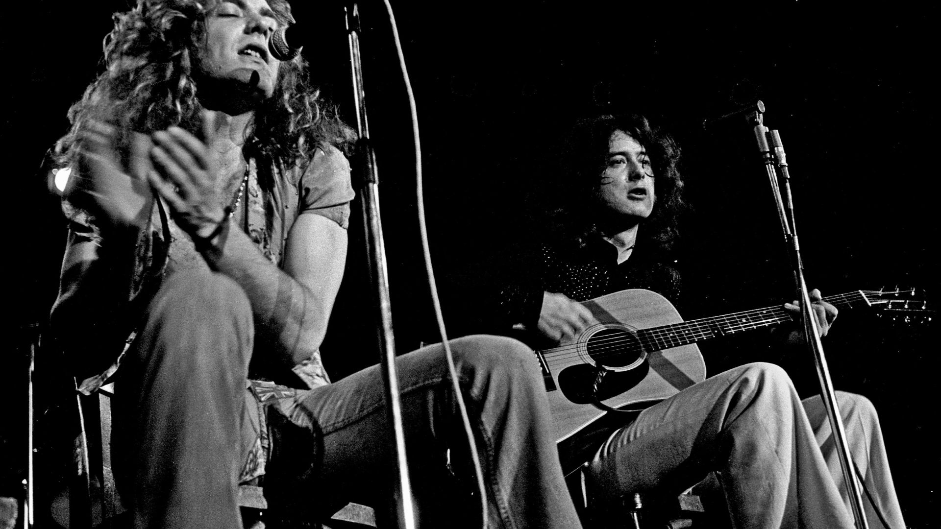 Led Zeppelin in Hamburg, Germany 1973. Robert Plant, Jimmy Page