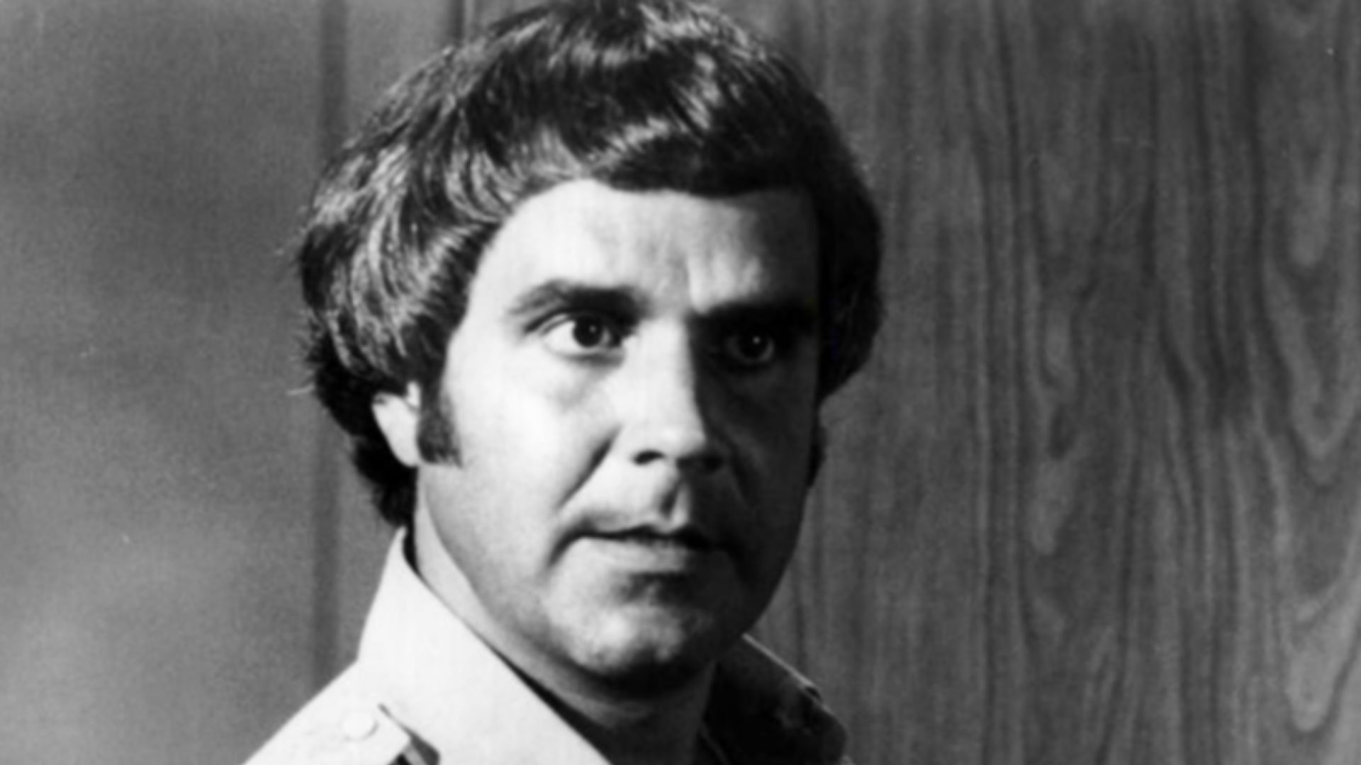 Photo of Rich Little as a guest star on the television program Hawaii Five-O.  Little played the role of a killer who imagined himself as various film
