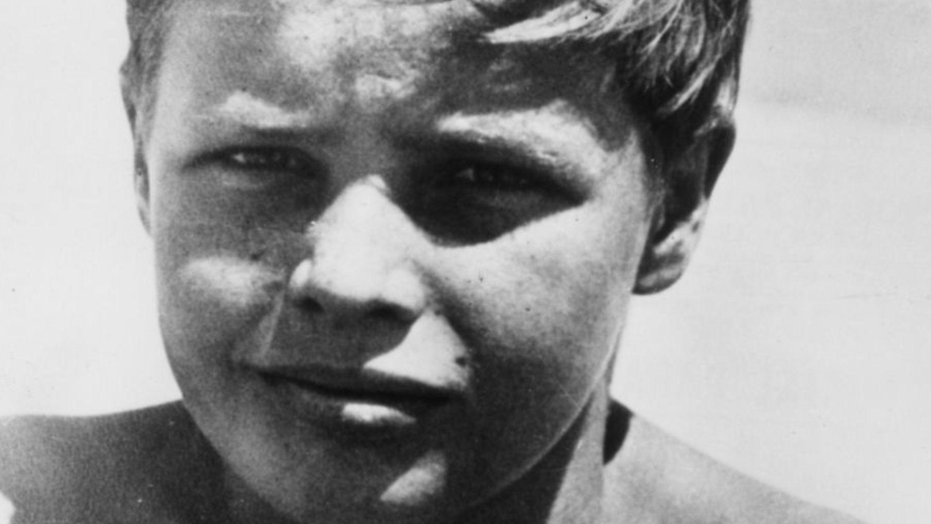 Photo of Marlon Brando, 10 years old, in an old photo dated c.1934.