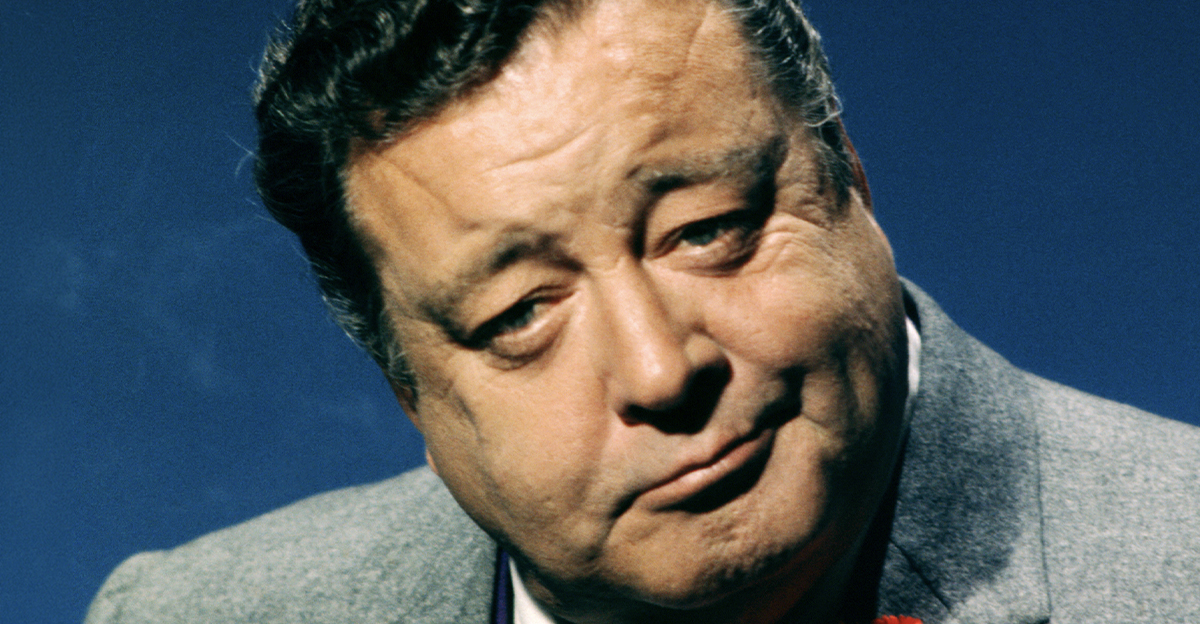Actor and comedian Jackie Gleason hosts 'The Jackie Gleason Show' at the Miami Beach Auditorium in 1969 in Miami Beach, Florida.
