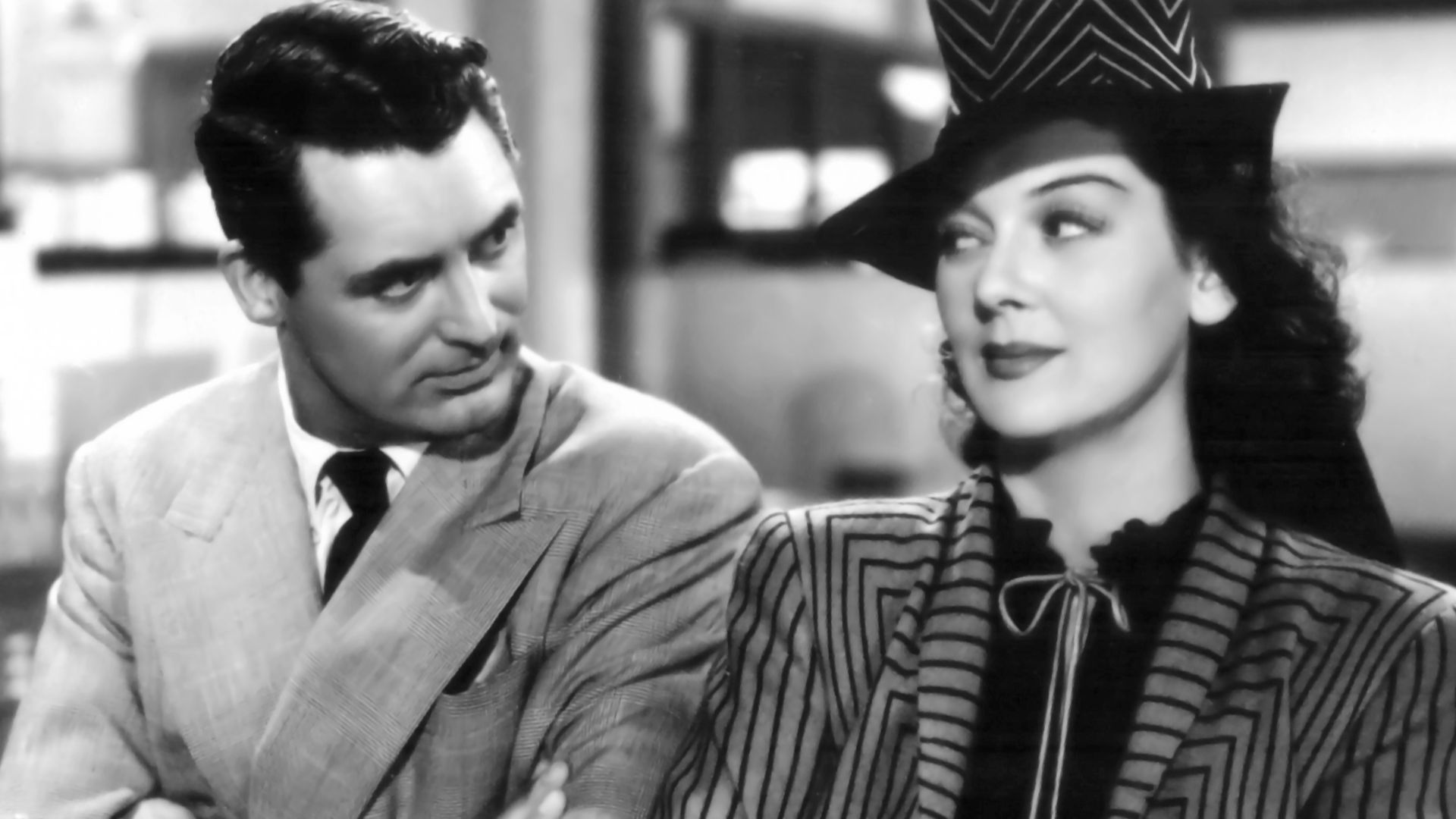 Promotional photo from the 1940 film His Girl Friday. Rosalind Russell is wearing a costume designed by costume designer Robert Kalloch.
Due to a failure to renew the copyright registration, the film entered the public domain in 1968. See [1] and [2].