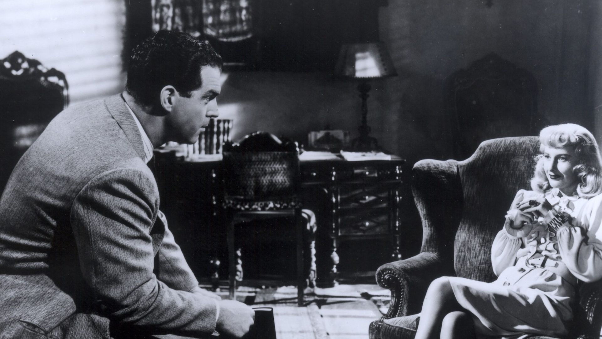 Promotional still from the 1944 film Double Indemnity
