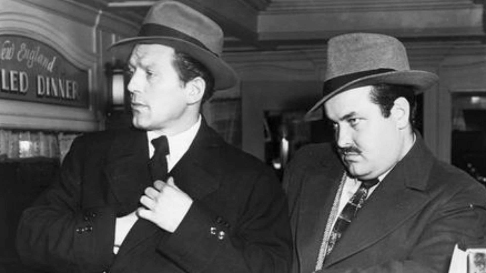 Promotional still from the 1946 film The Killers, published in New Movies: The National Board of Review Magazine