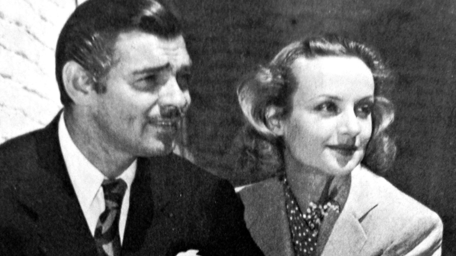 Studio publicity photo of Clark Gable and Carole Lombard after their honeymoon, 1939.