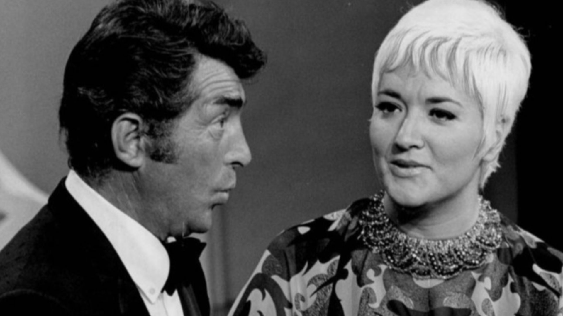 Photo of Dean Martin and Morgana King from the television program The Dean Martin Show.