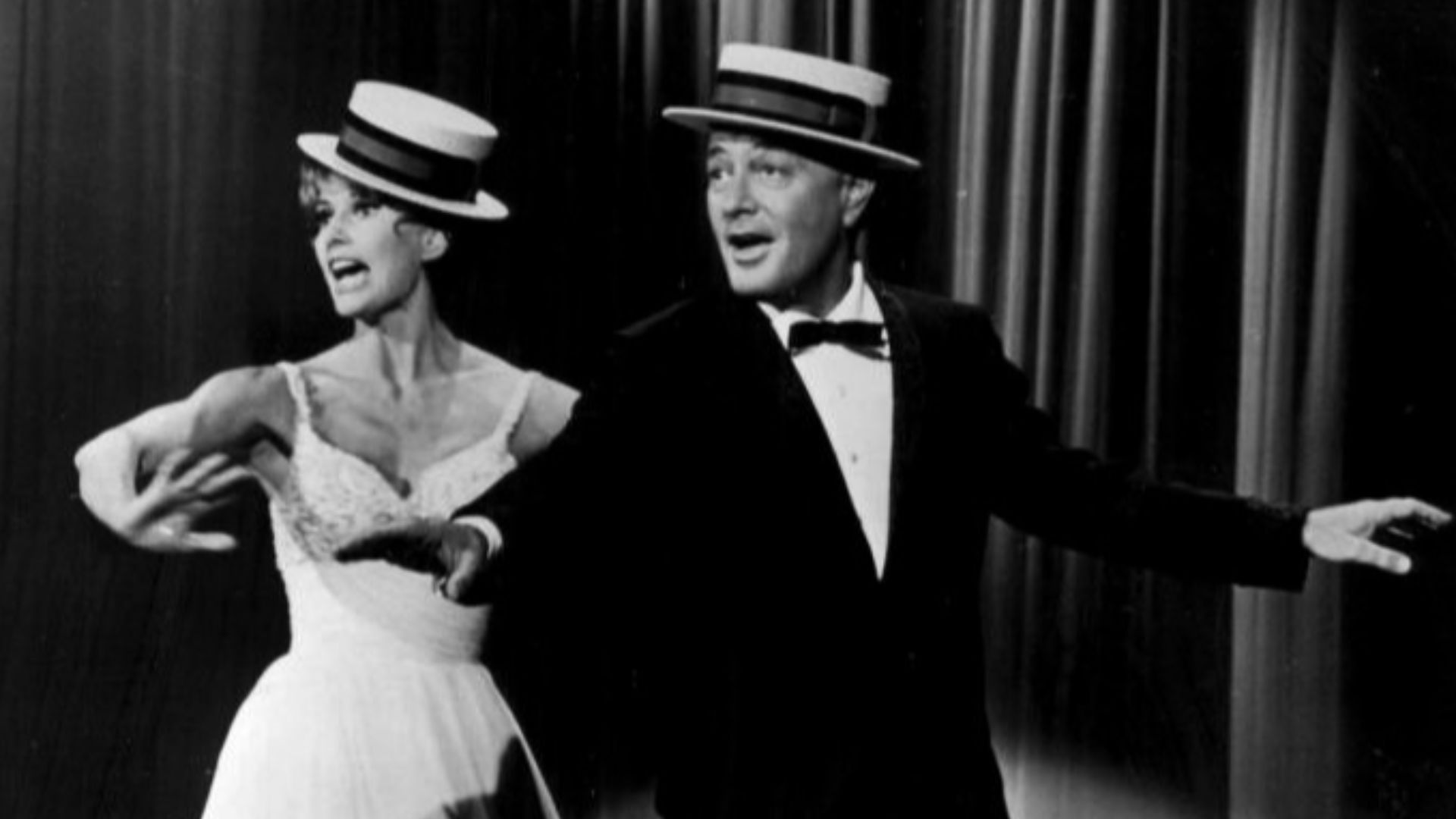 Photo of Cyd Charisse and Tony Martin performing on the television program The Hollywood Palace.
