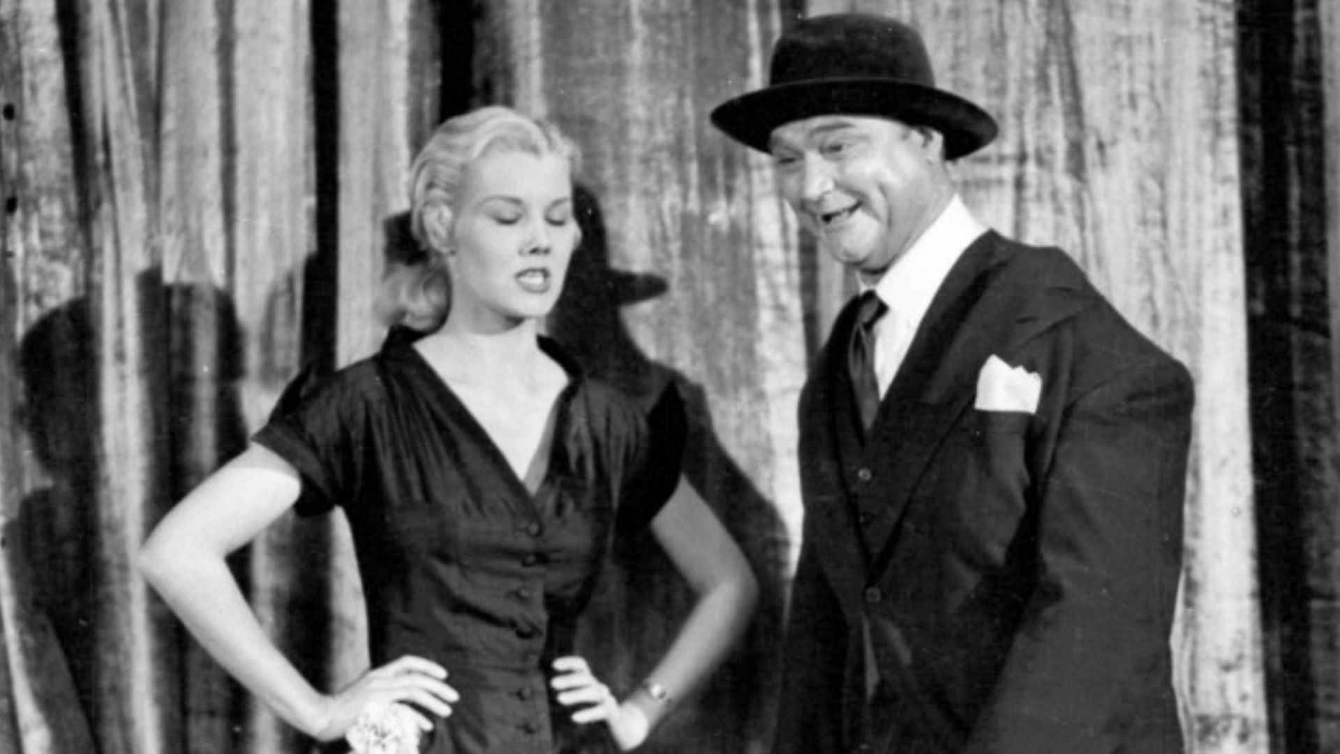 Photo of Red Skelton as Willie Lump-Lump and Lucille Knoch on The Red Skelton Show.