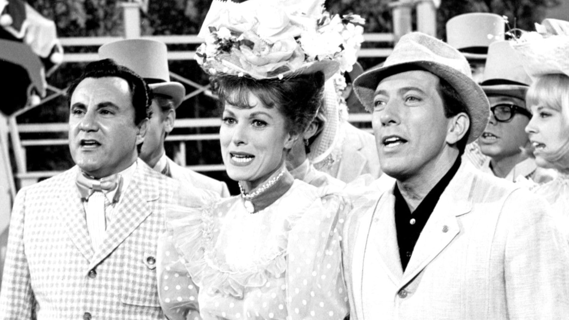 Photo of Bill Dana, Maureen O’Hara and Andy Williams from The Andy Williams Show.