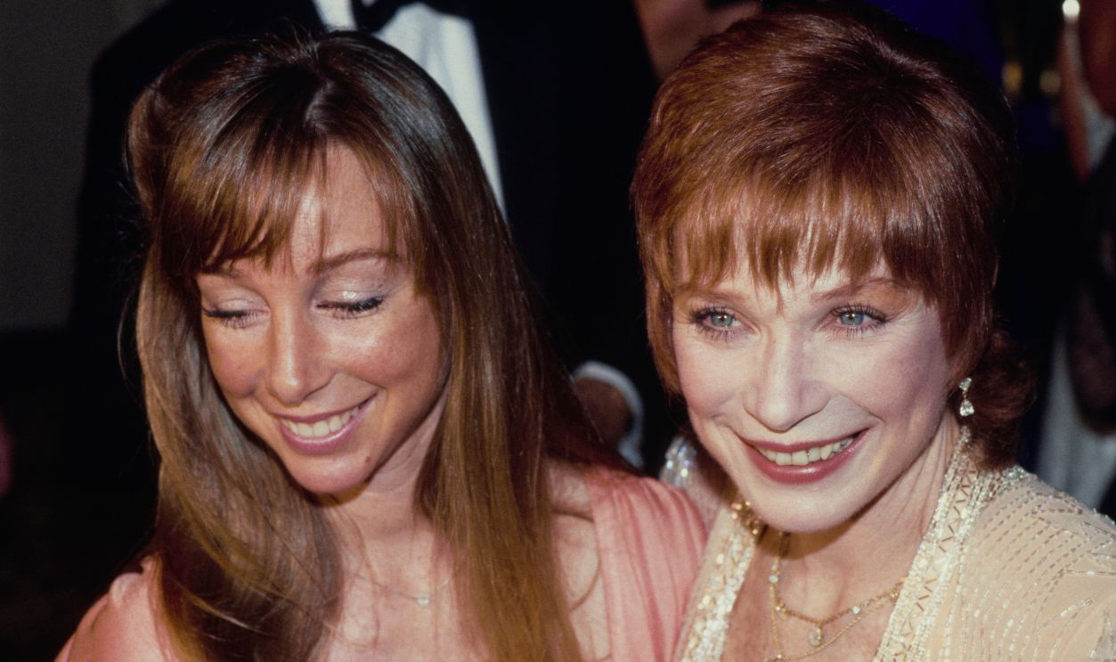 American actress Shirley MacLaine with her daughter, American actress Sachi Parker, during the 56th Annual Academy Awards at the Dorothy Chandler Pavilion in Los Angeles, California, 9th April 1984. MacLaine won the 'Best Actress in a Leading Role' award on the night for her role in 'Terms of Endearment'.