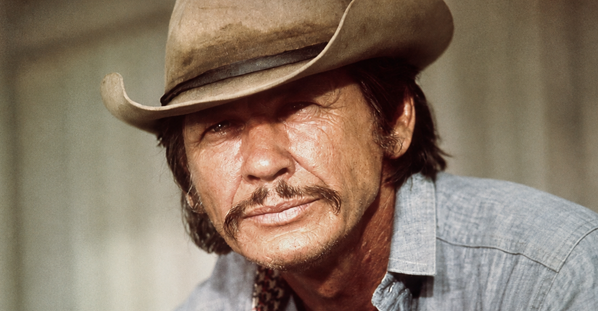 Actor Charles Bronson as he appears in the 1975 motion picture Breakout
