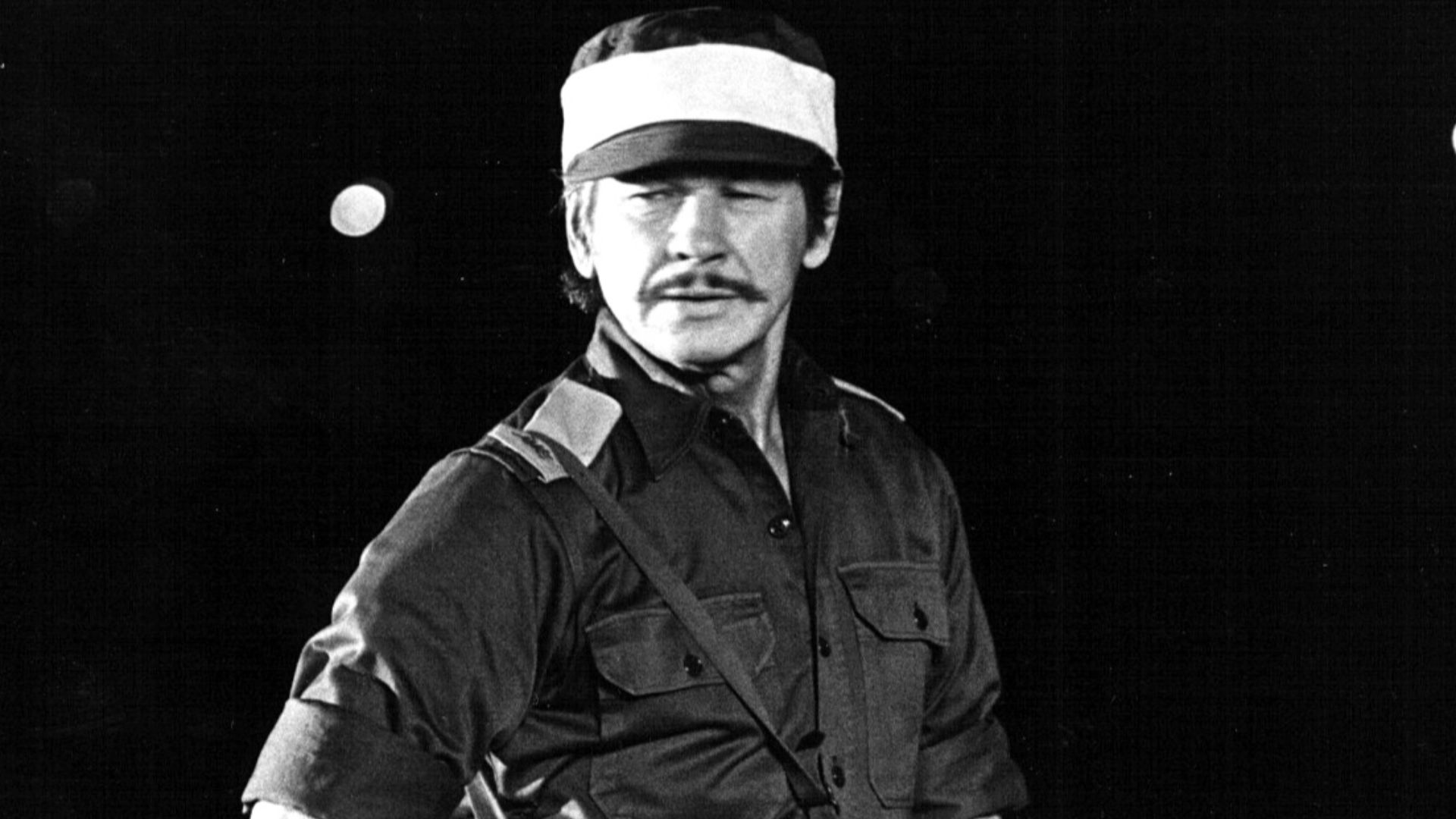Publicity photo of Charles Bronson in film, Raid on Entebbe (1977)