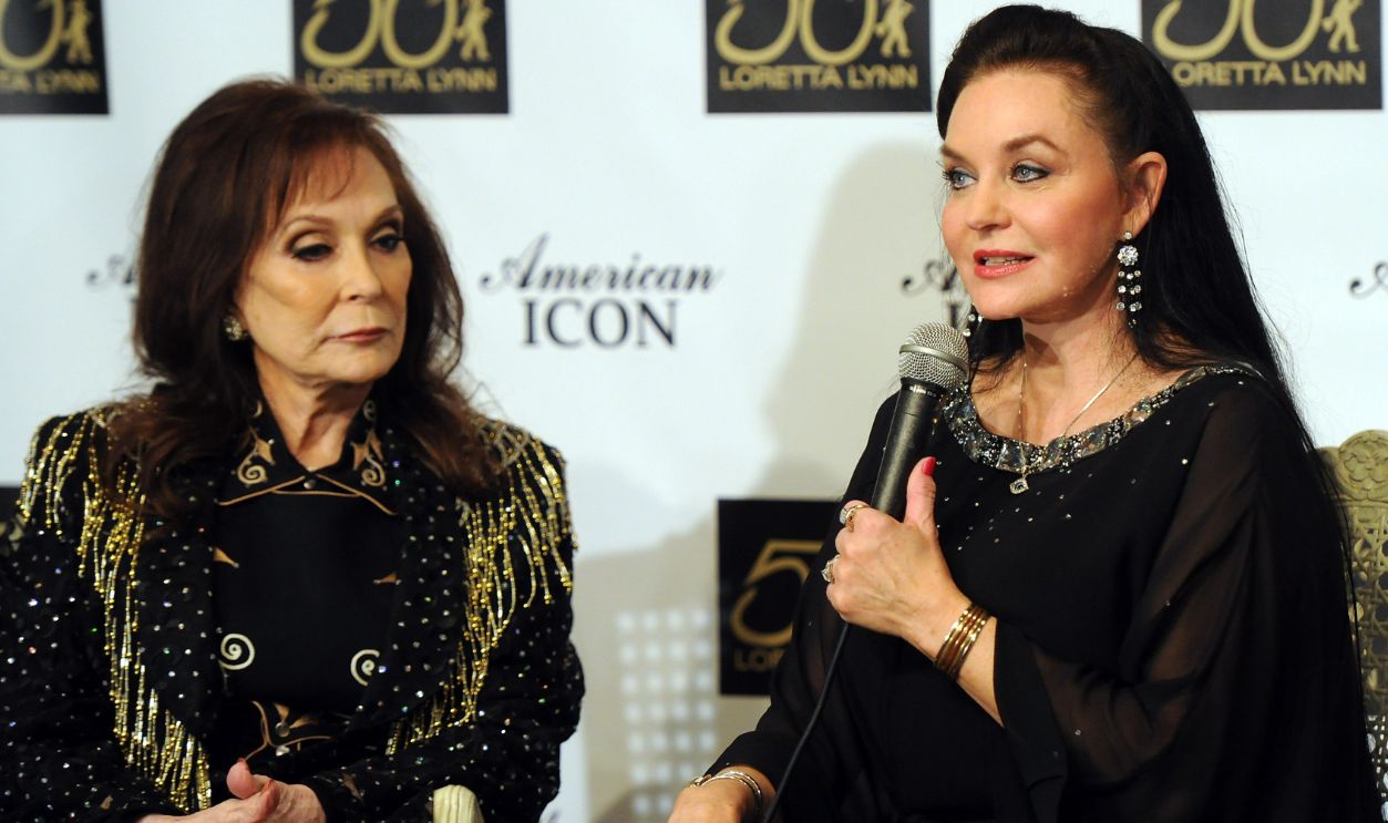 Recording Artists Loretta Lynn and Sister Crystal Gayle at, Loretta Lynn: A Tribute To An American Country Music Icon at The Loretta Lynn Ranch on September 24, 2010 in Nashville, Tennessee.