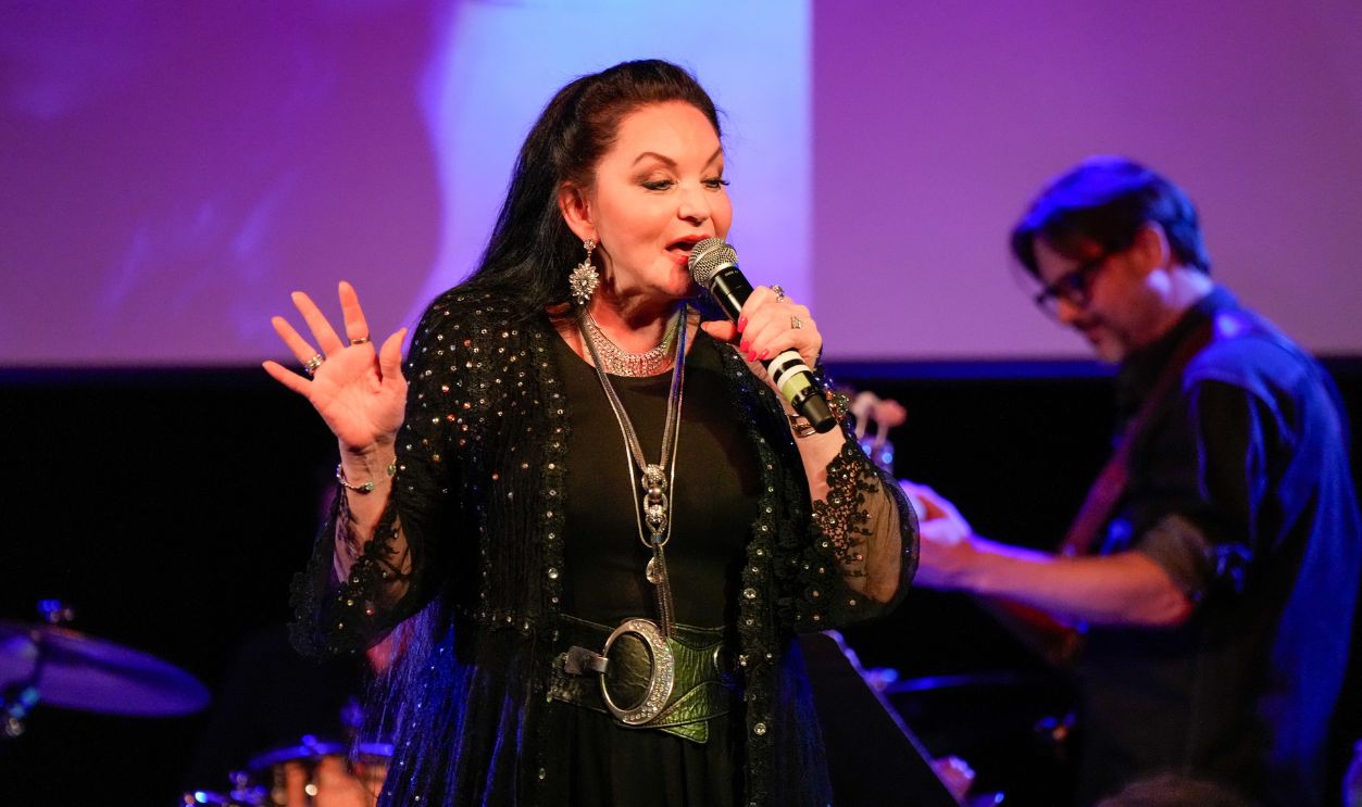 Crystal Gayle performs during Country For A Cause hosted by TG Sheppard & Kelly Lang at 3rd & Lindsley on June 05, 2024 in Nashville, Tennessee.