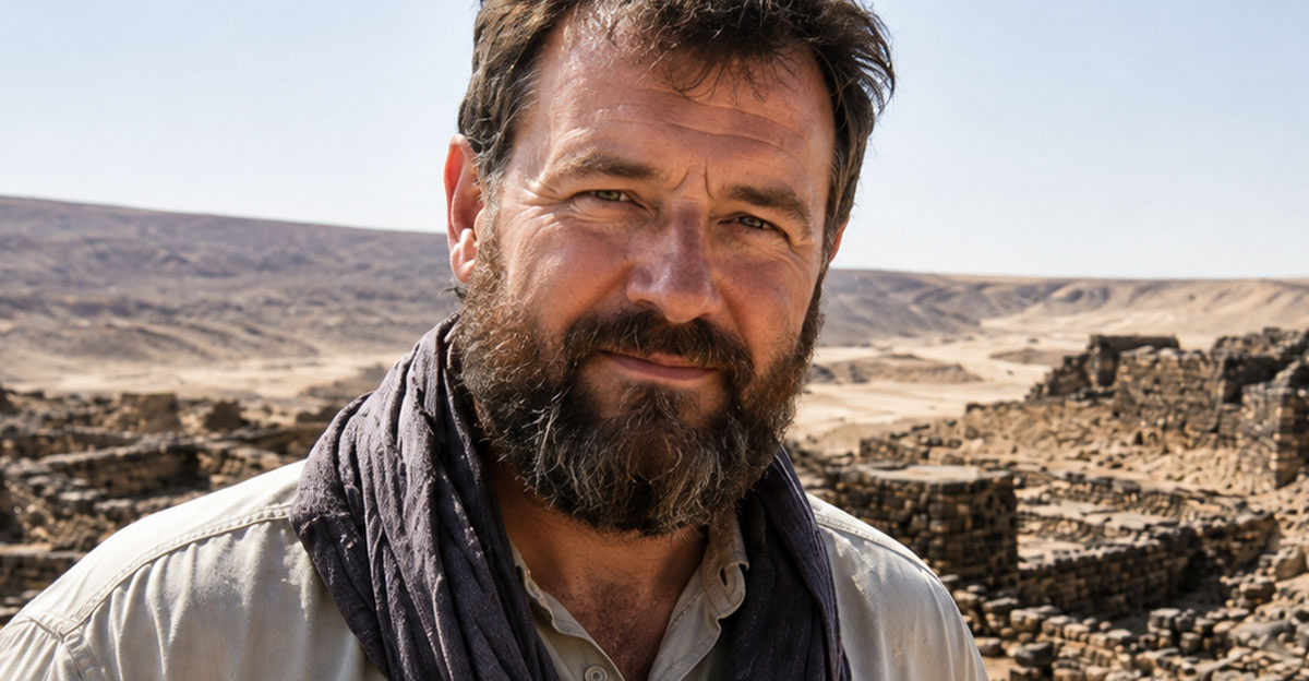 Archaeologist at the Jawa ruins
