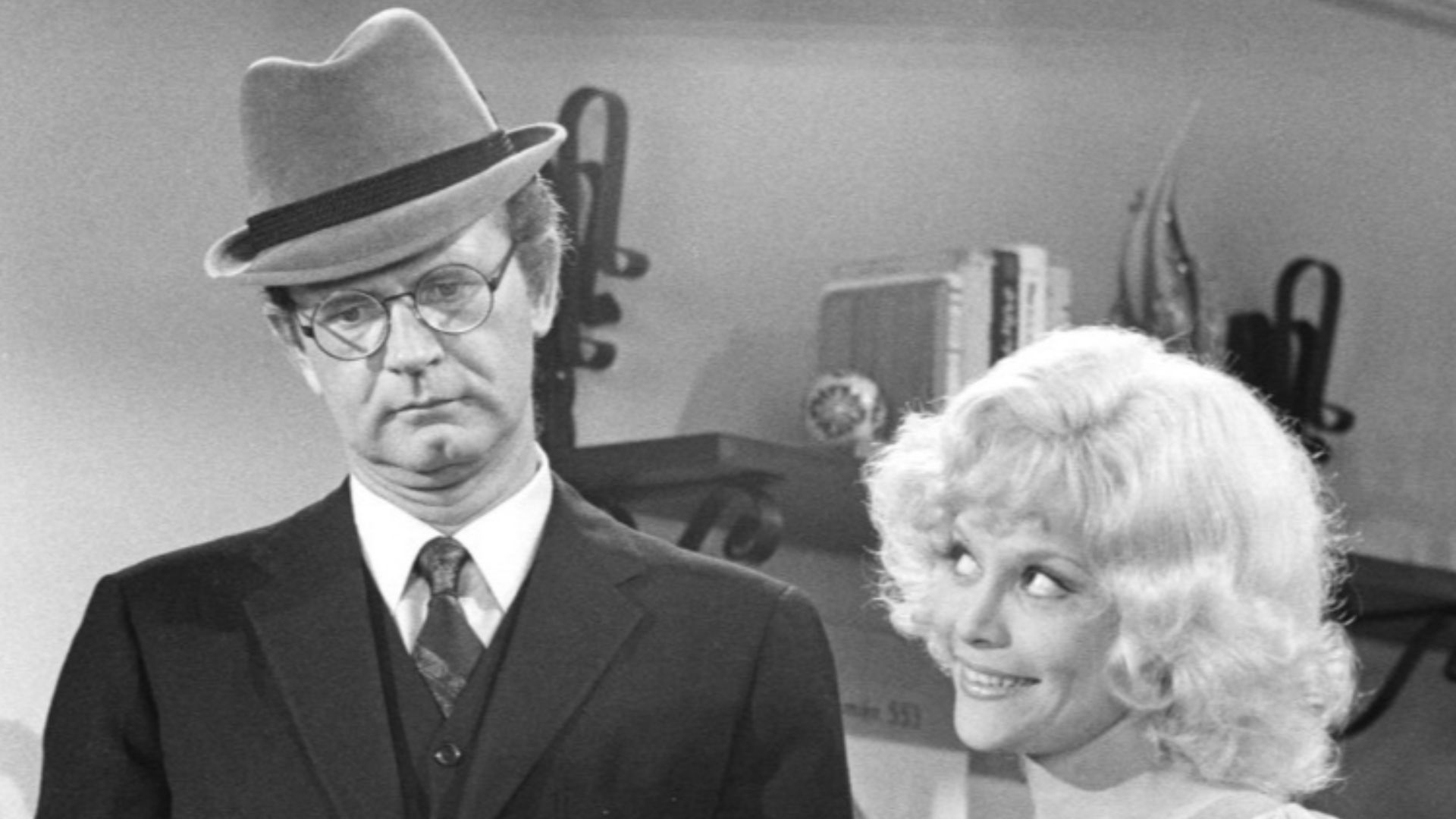 Photo of actors Charles Nelson Reilly and Louisa Moritz in a episode of Love American Style