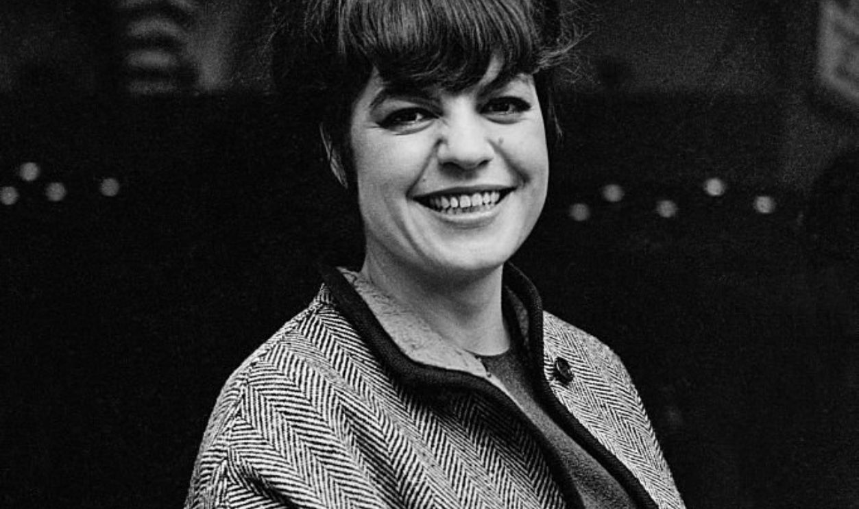 Joanne Worley wearing a cape; circa 1970; New York